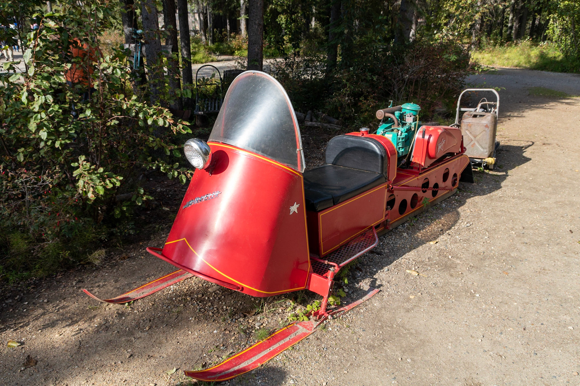 What has to be the olderst Snow Machine we've ever seen. On Display at the Chena Indian Village