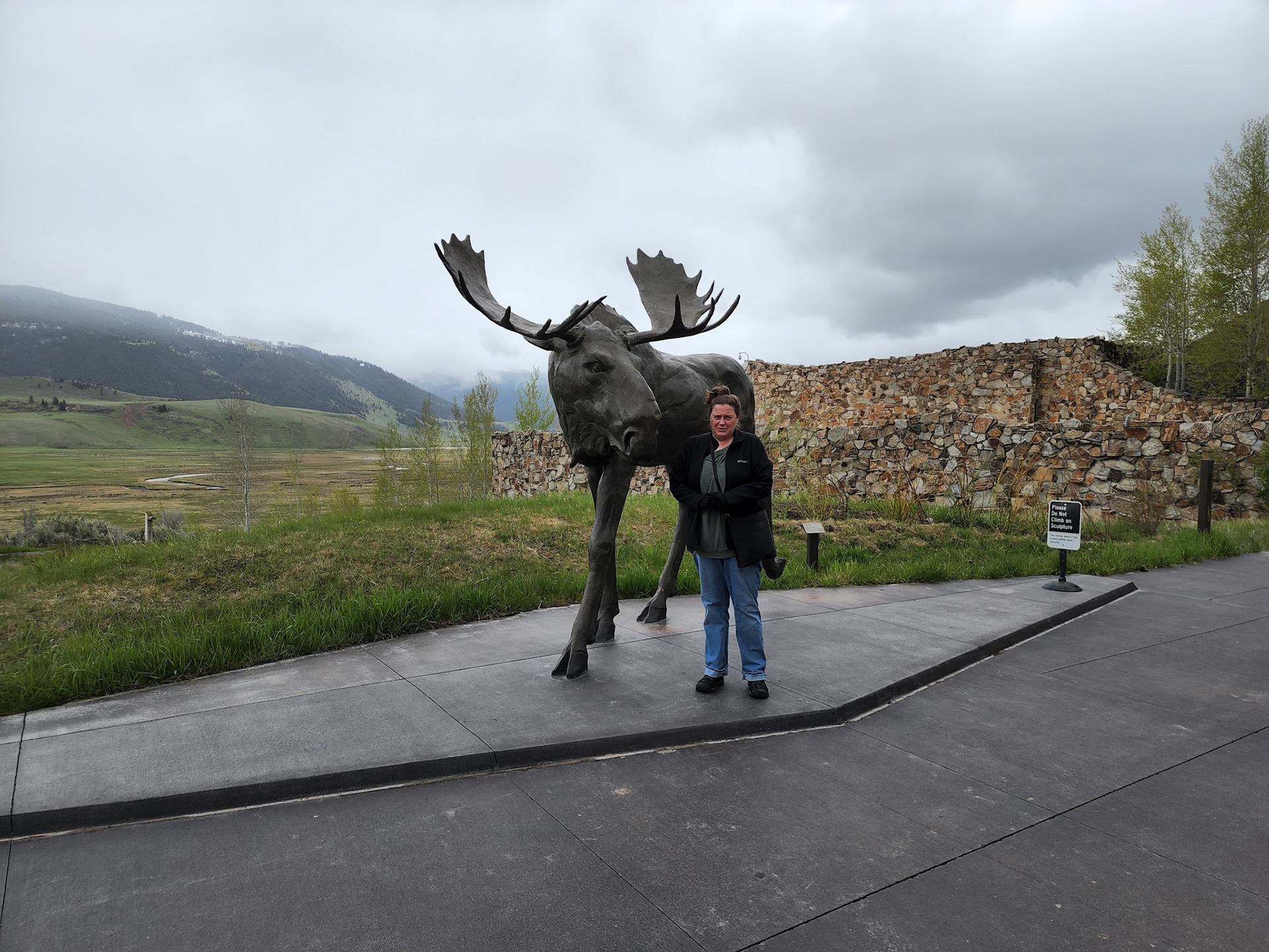 The only moose we saw, a statue at the National Museum of Wildlife Art.