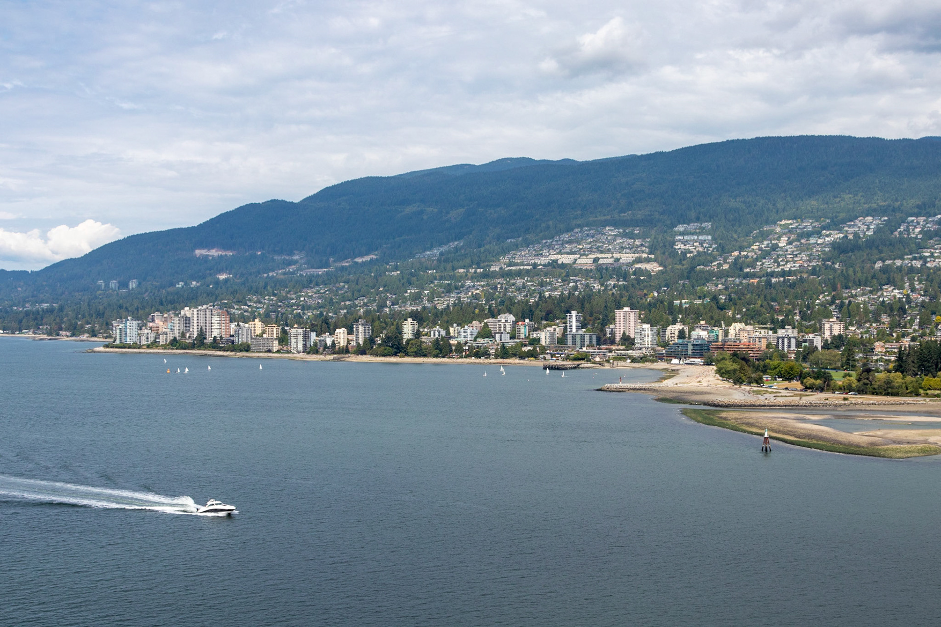A view of West Vancouver from an obersvation point within Stanley Park.