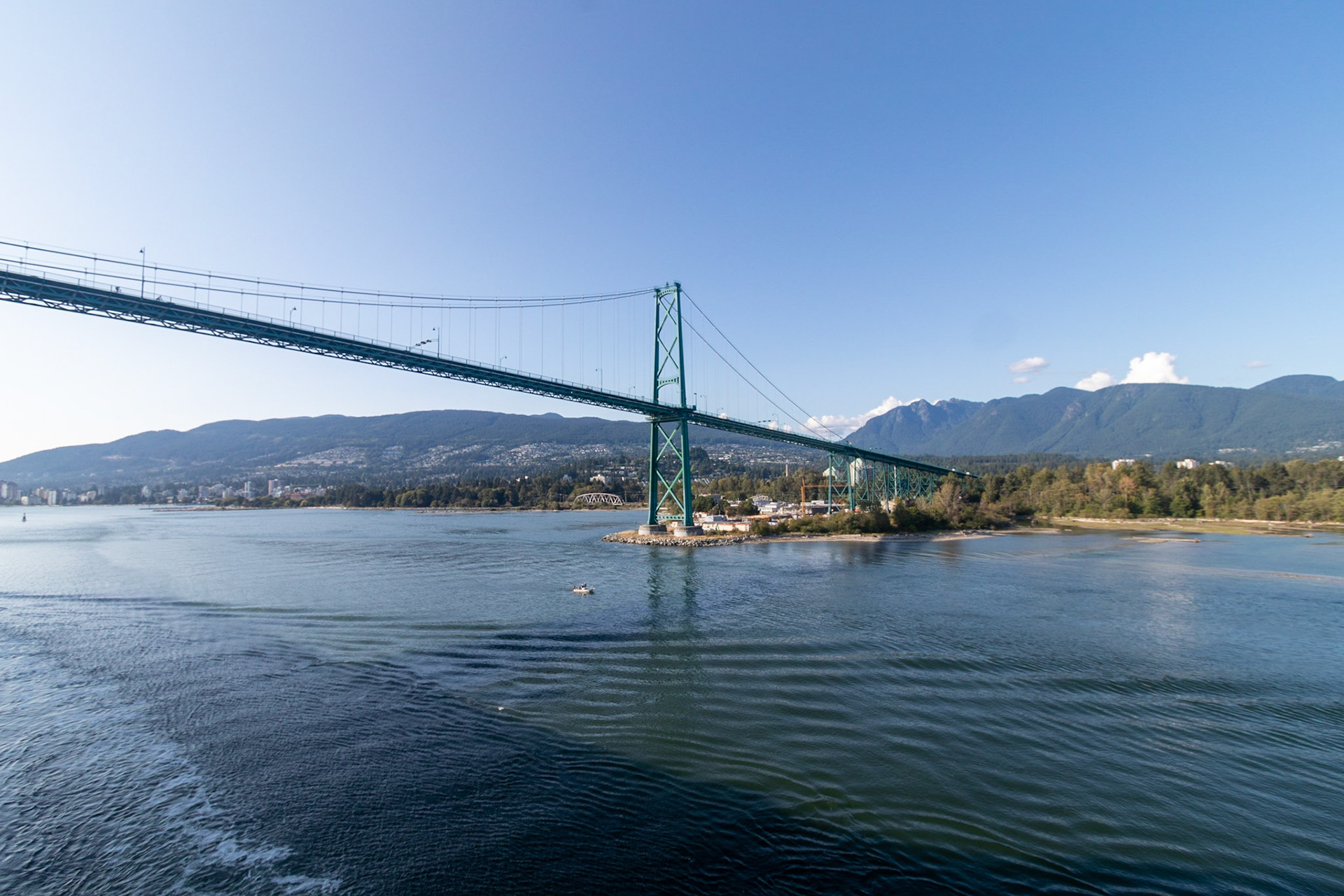 Another view of Lion's Gate Bridge, this time from the Balcony of our stateroom as we sailed out of Vancouver.
