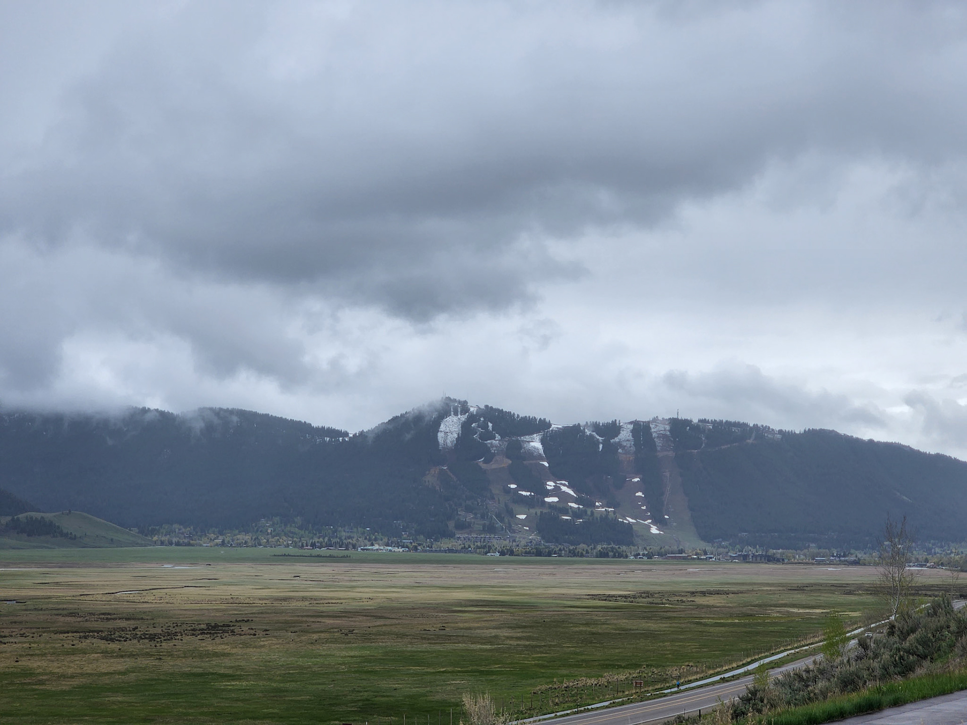Looking towards the Ski Slopes of Jackson Hole.