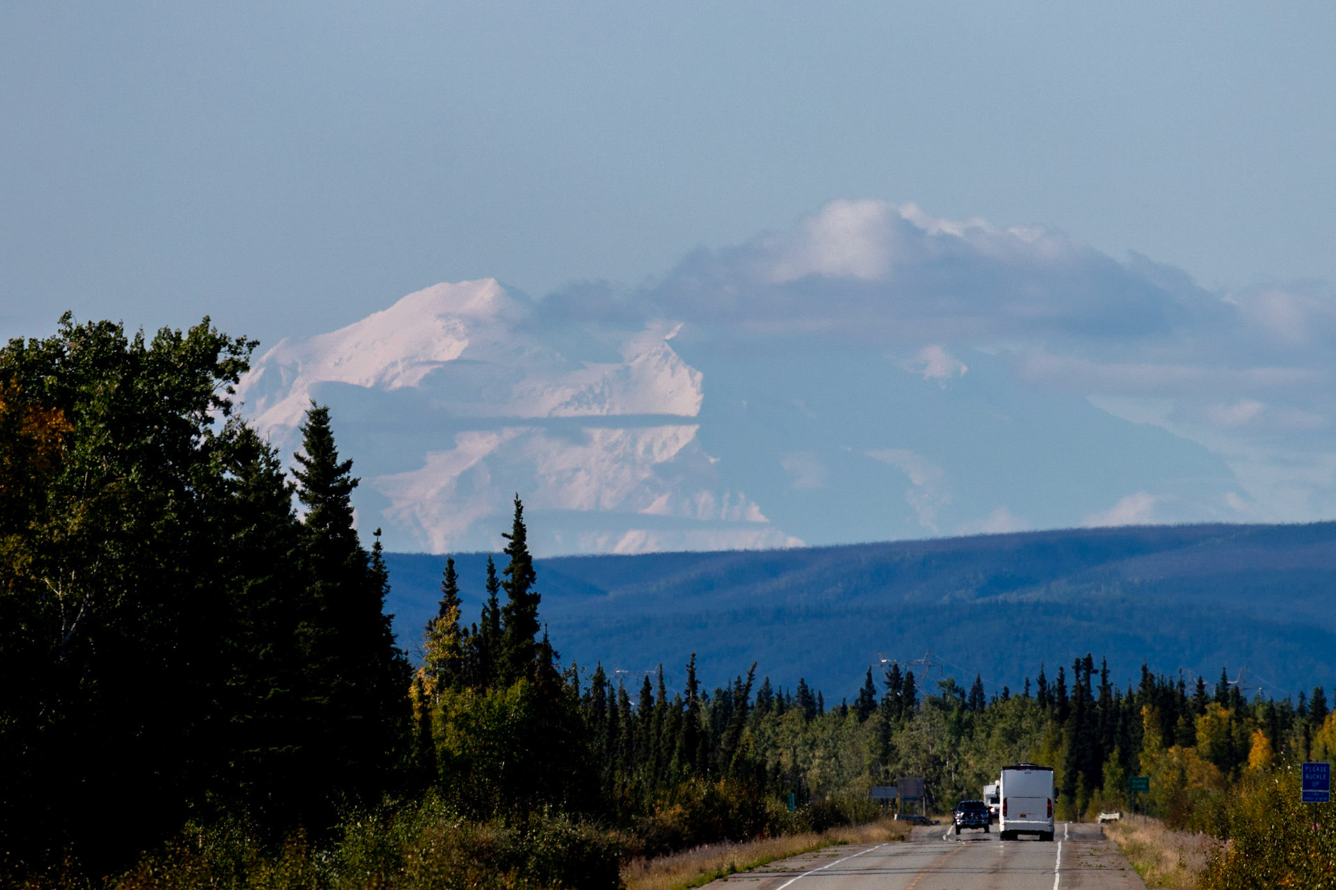Mt Denali as seen from about 100 miles away just north of Clear Airforce station