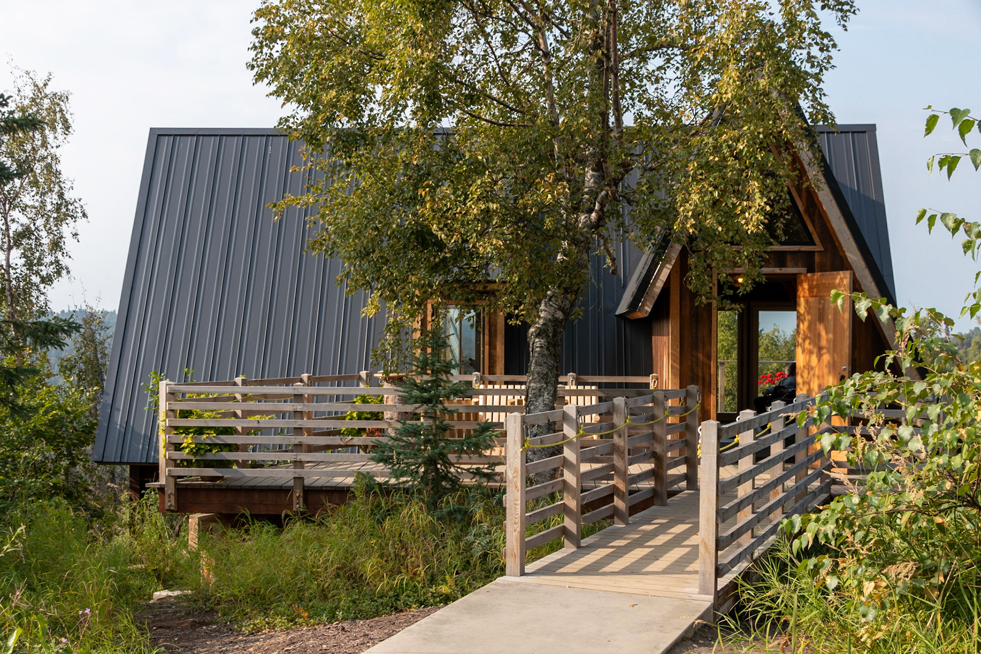 The "treehouse" at McKinley Princess lodge featured on Animal Planet’s “Treehouse Masters”, Personally, it's not a teehouse. It's a house in the trees. It is not in or on a tree.