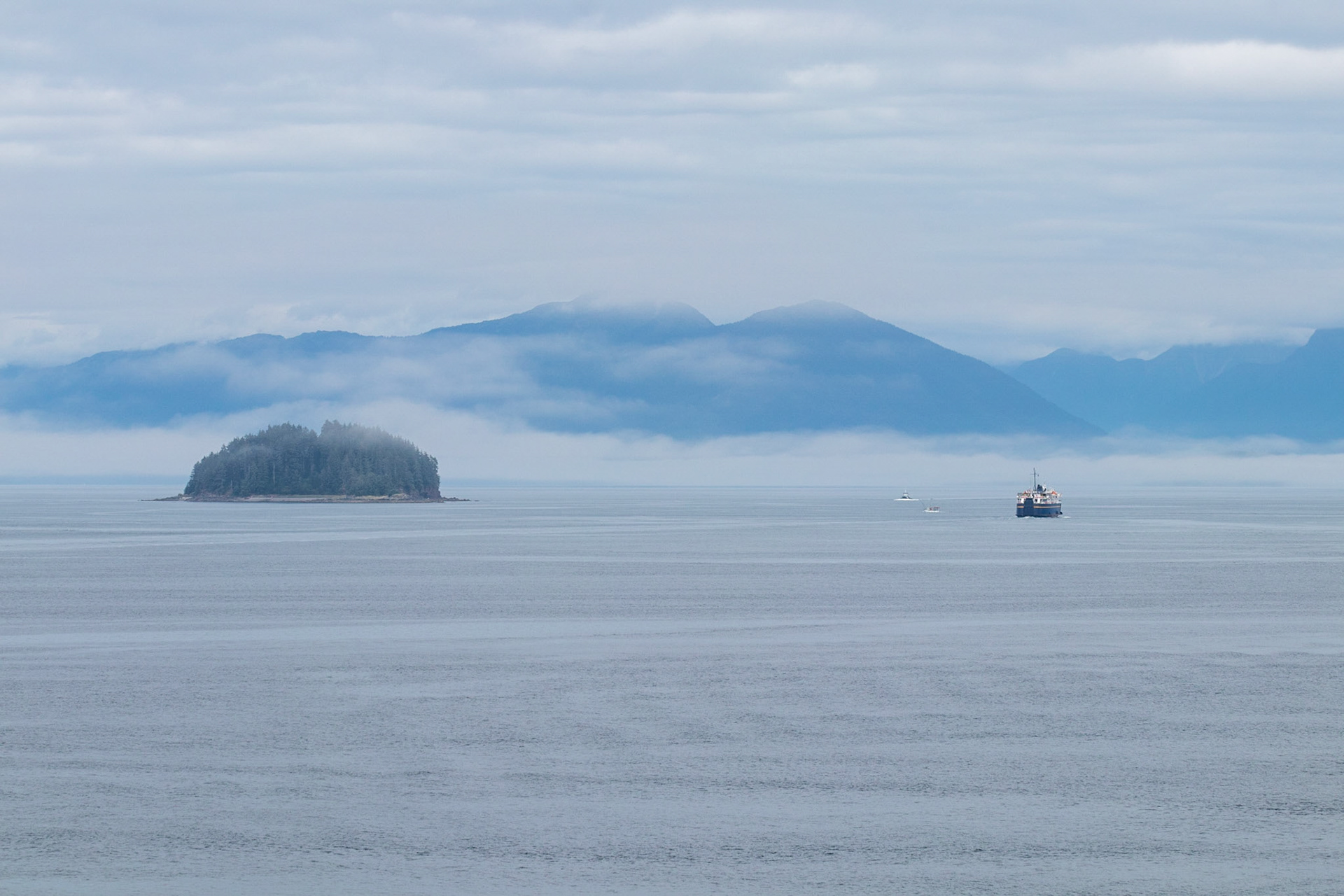 Entering Icy Straight Point, amazing views abound!