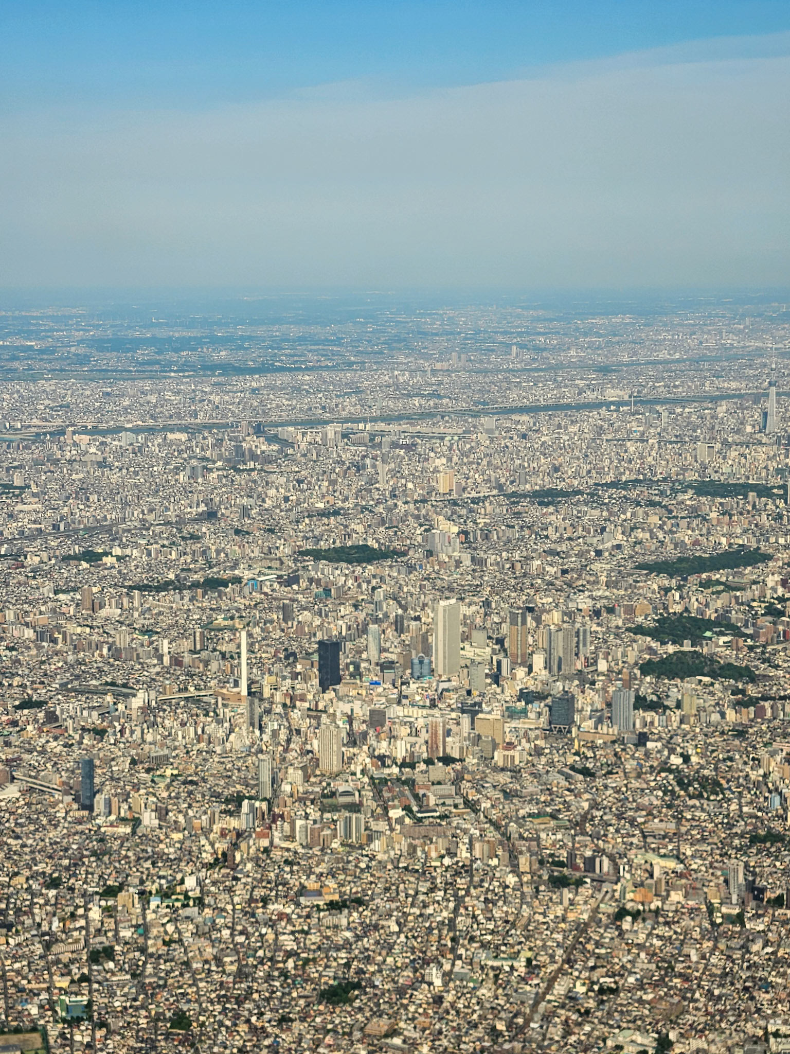 Tokyo as seen from AC1 on approach to Haneda