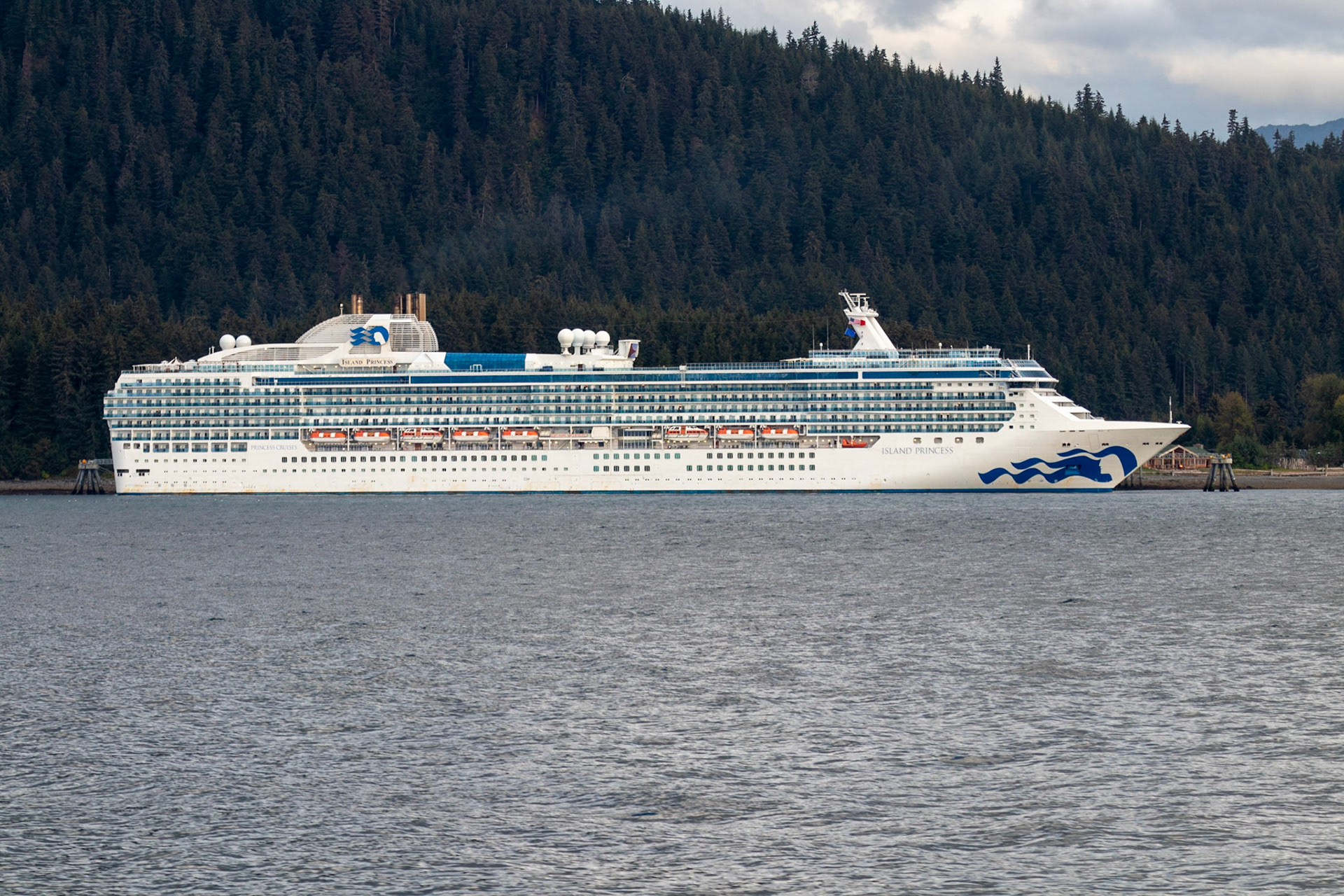 A view of our ship as we left Icy Striaght Point for our whale watching tour