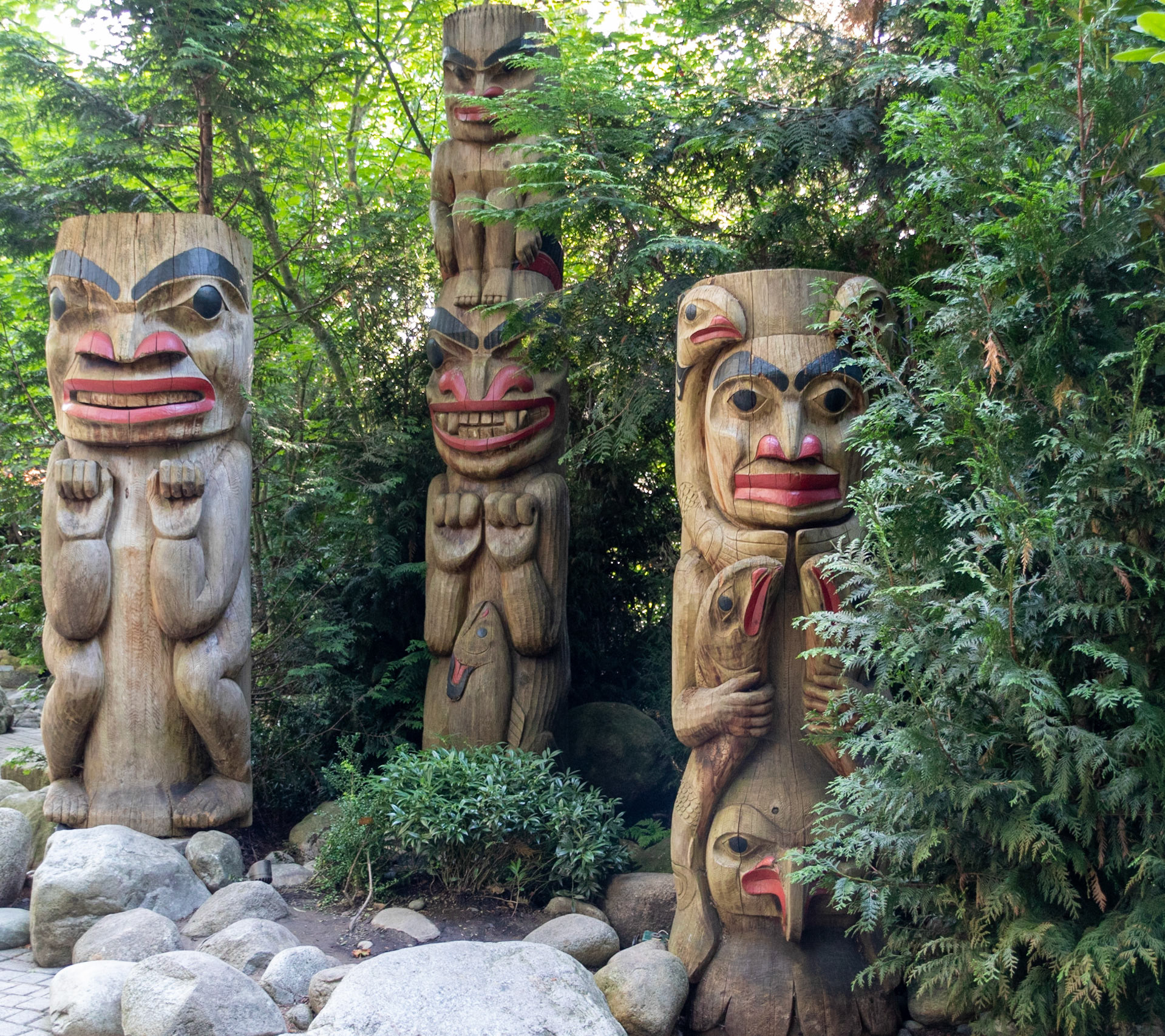 Native style structures found at the Capilano suspension bridge
