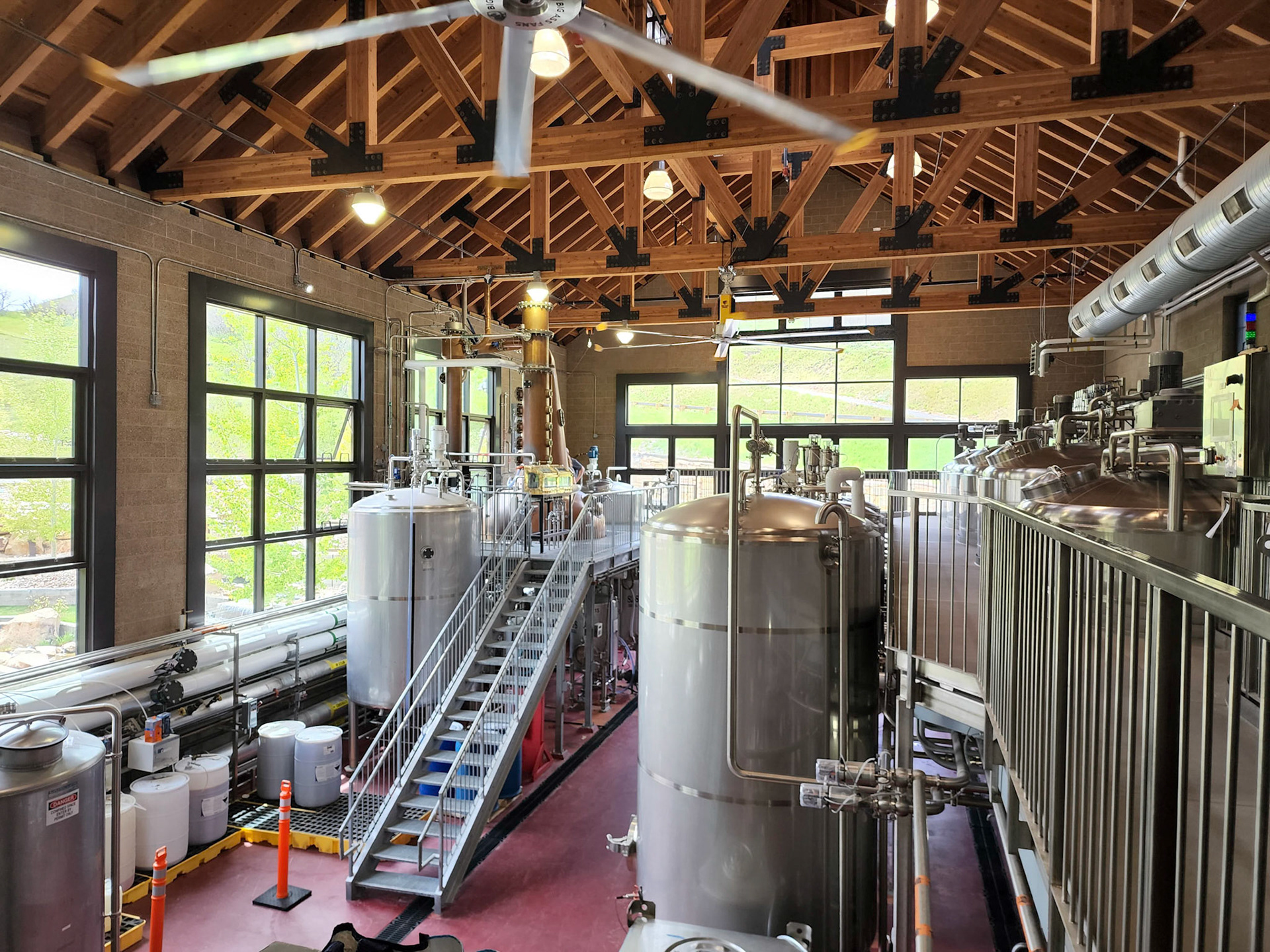 Vats used to create the brewers beer for high west distillery
