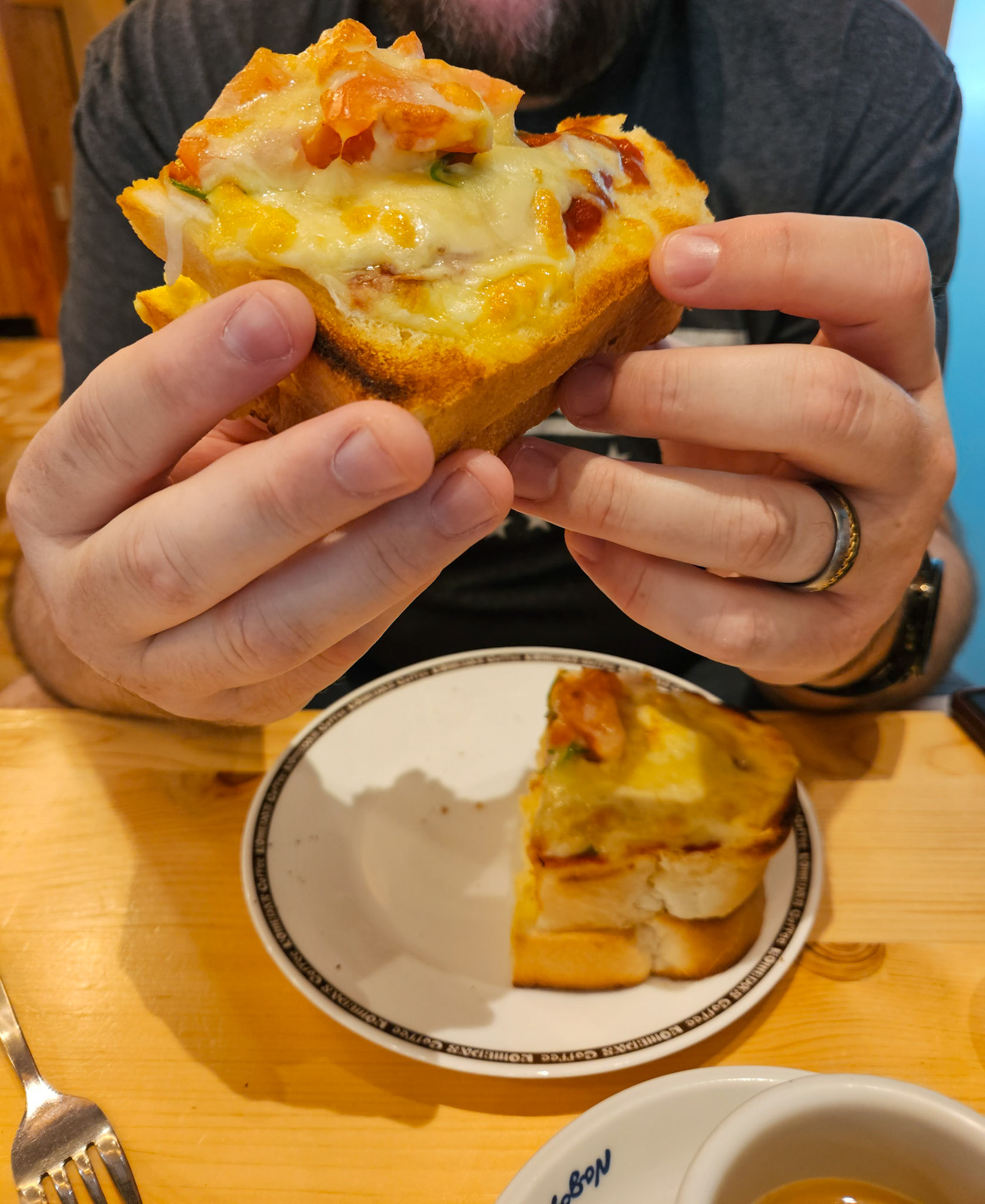 Pizza toast, a wholesome breakfast