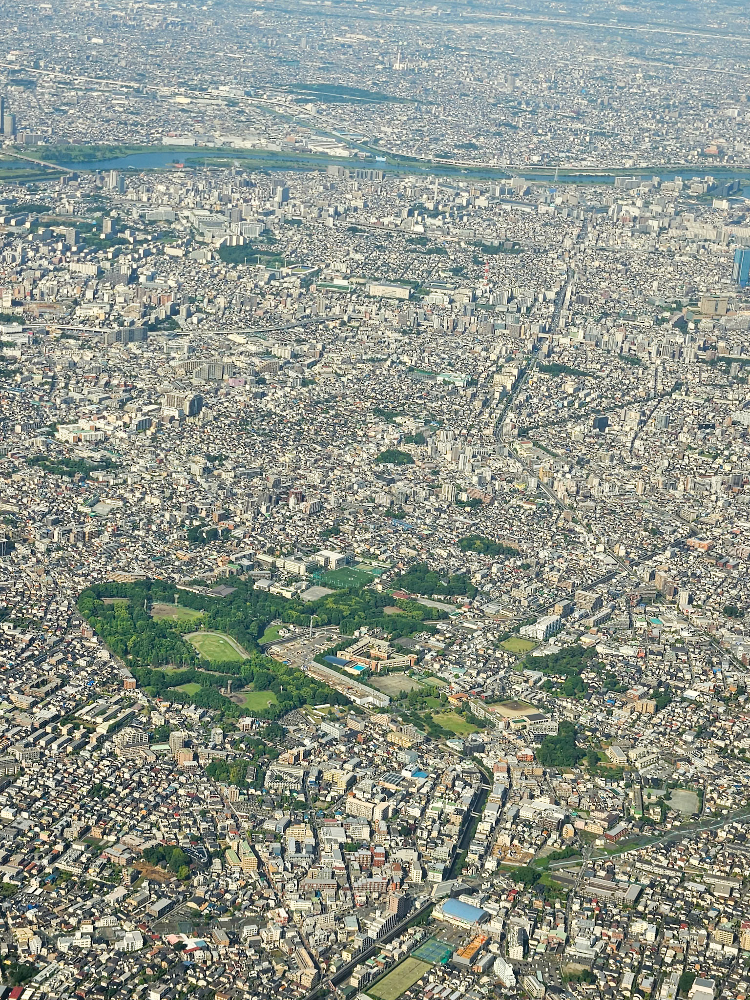 Tokyo as seen from AC1 on approach to Haneda