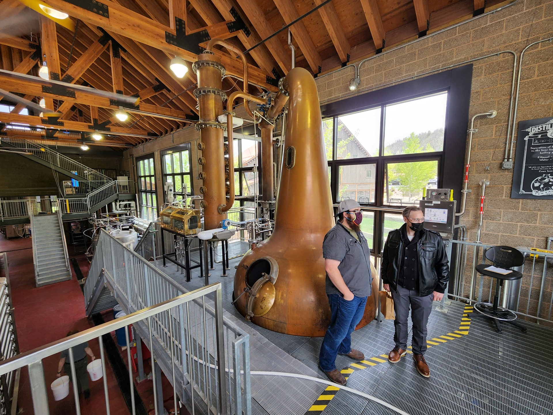High west distillery uses a hybrid copper still from Scotland (vs most American bourbon distilleries who use Louisville-based Vendome products), with a traditional copper pot followed by a small column still.