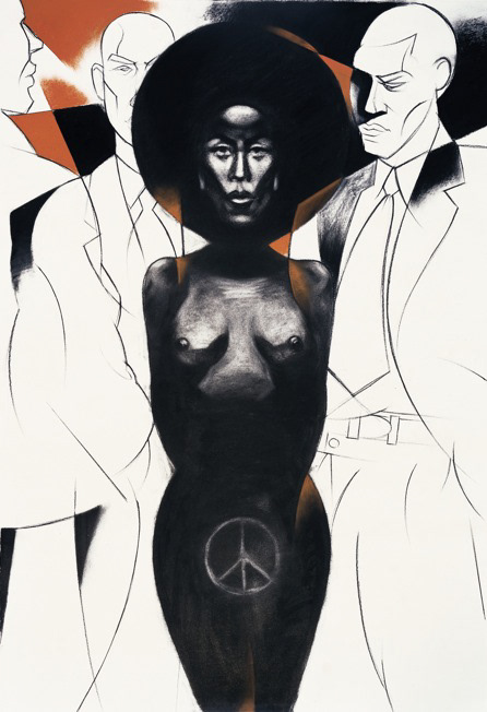 Black Girl - charcoal on paper
