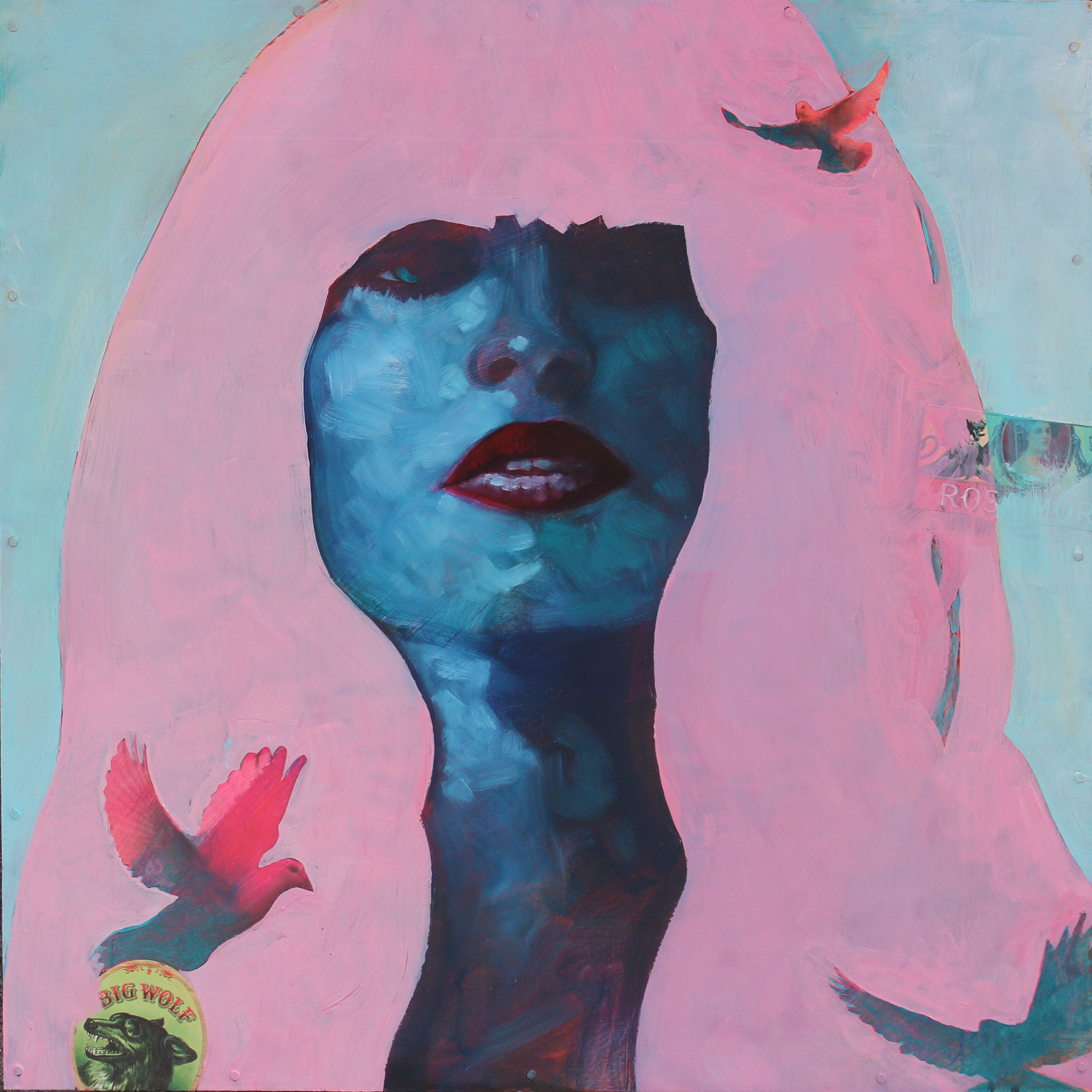 Pink Cashmere - oil on wood panel