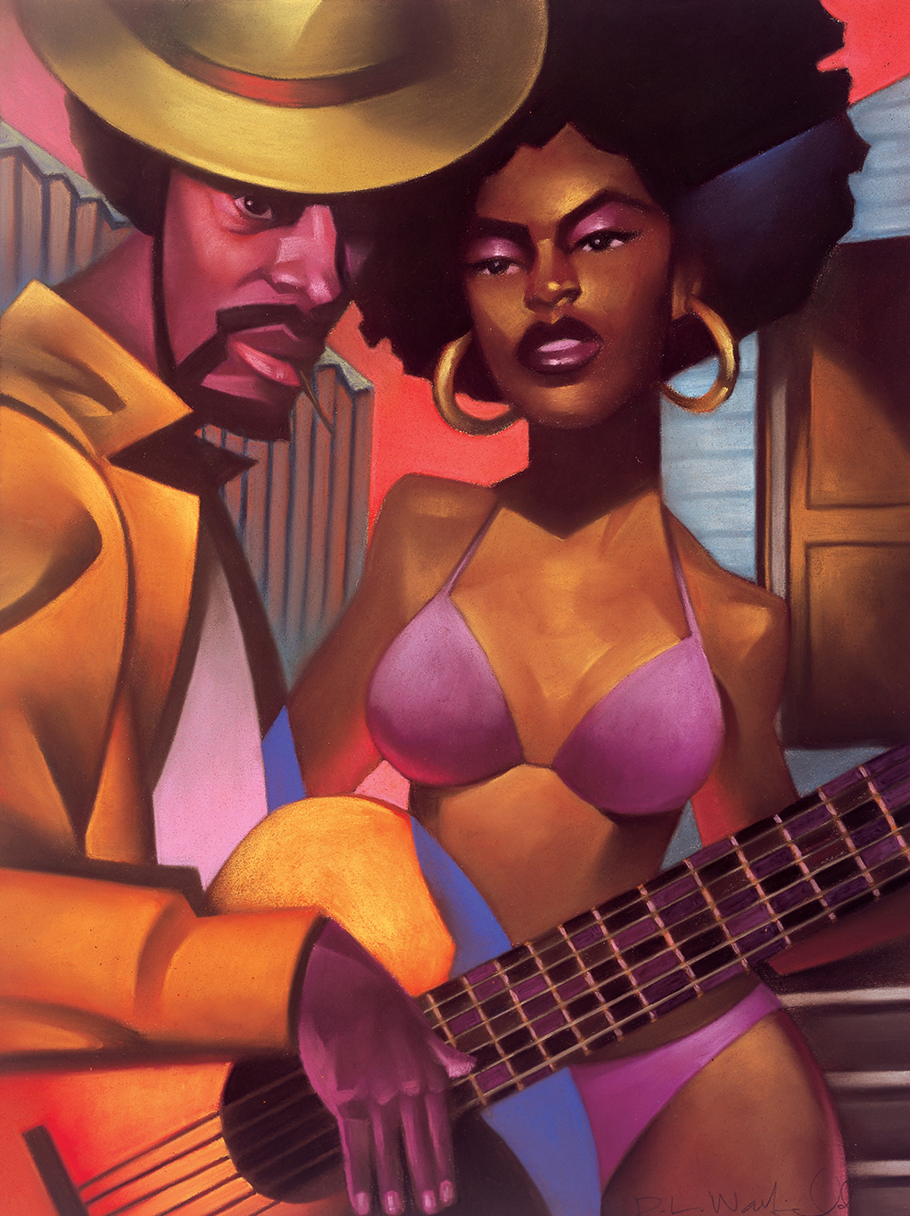 Jamaican Love - pastel on paper