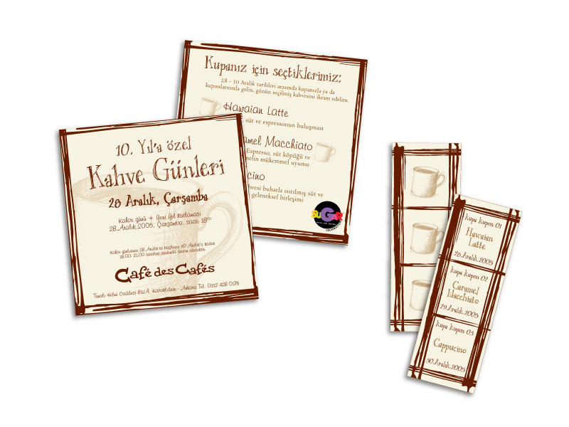 Invitation & free Coffee Tickets