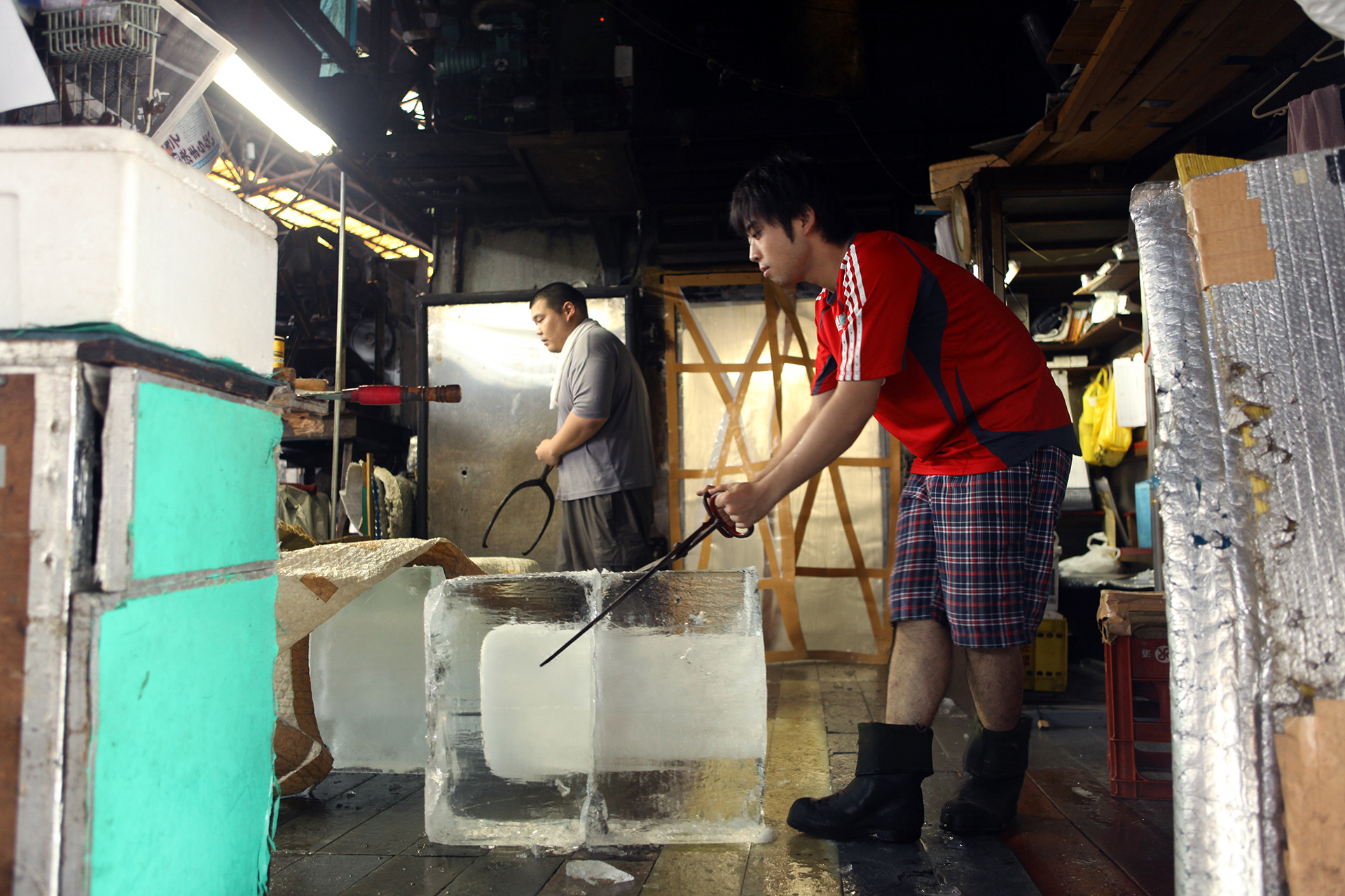 fisherman at fish market, JAPAN