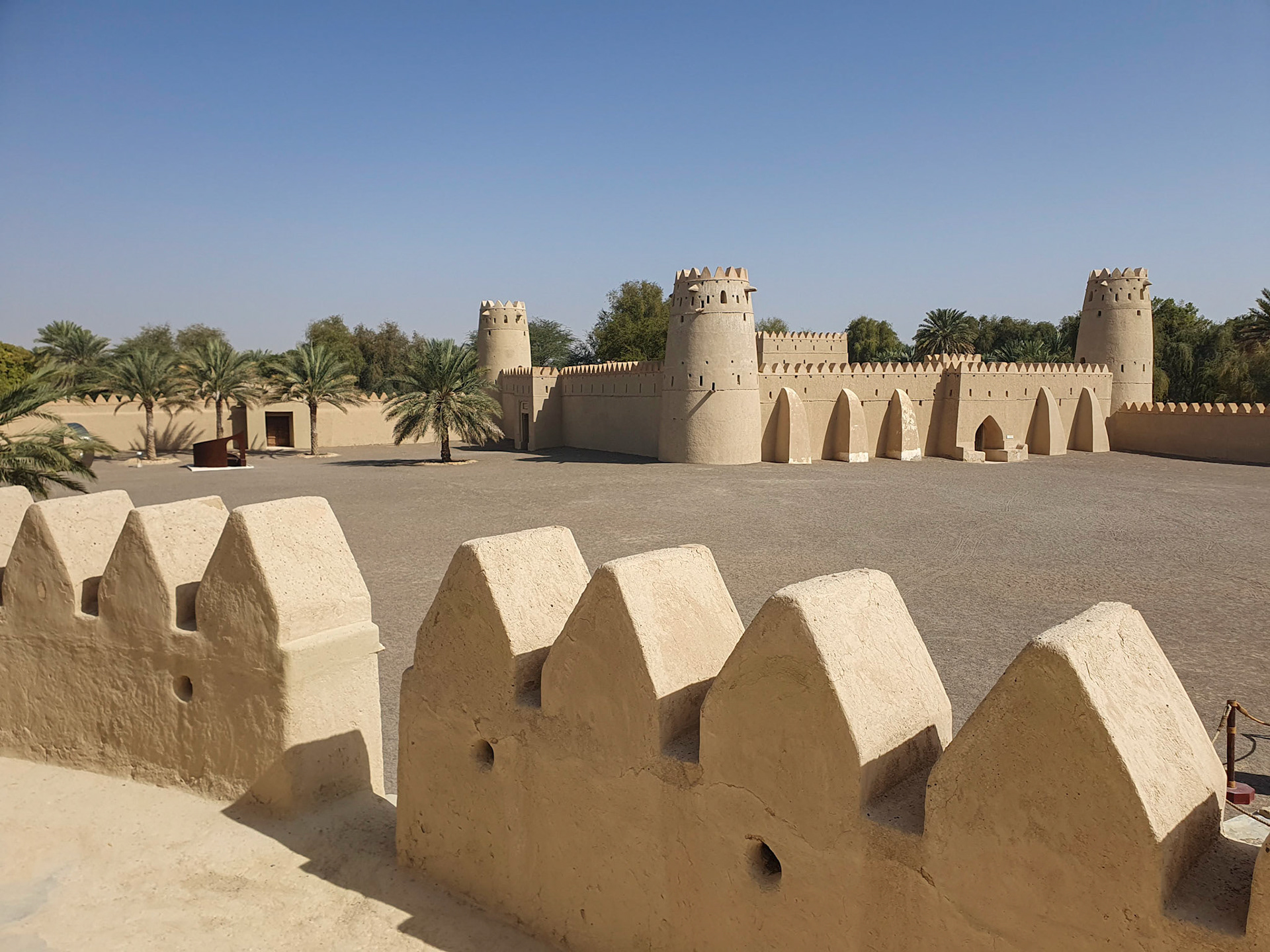 Al Jahili Fort in Al Ain in Abu Dhabi in the United Arab Emirates  (UAE).
