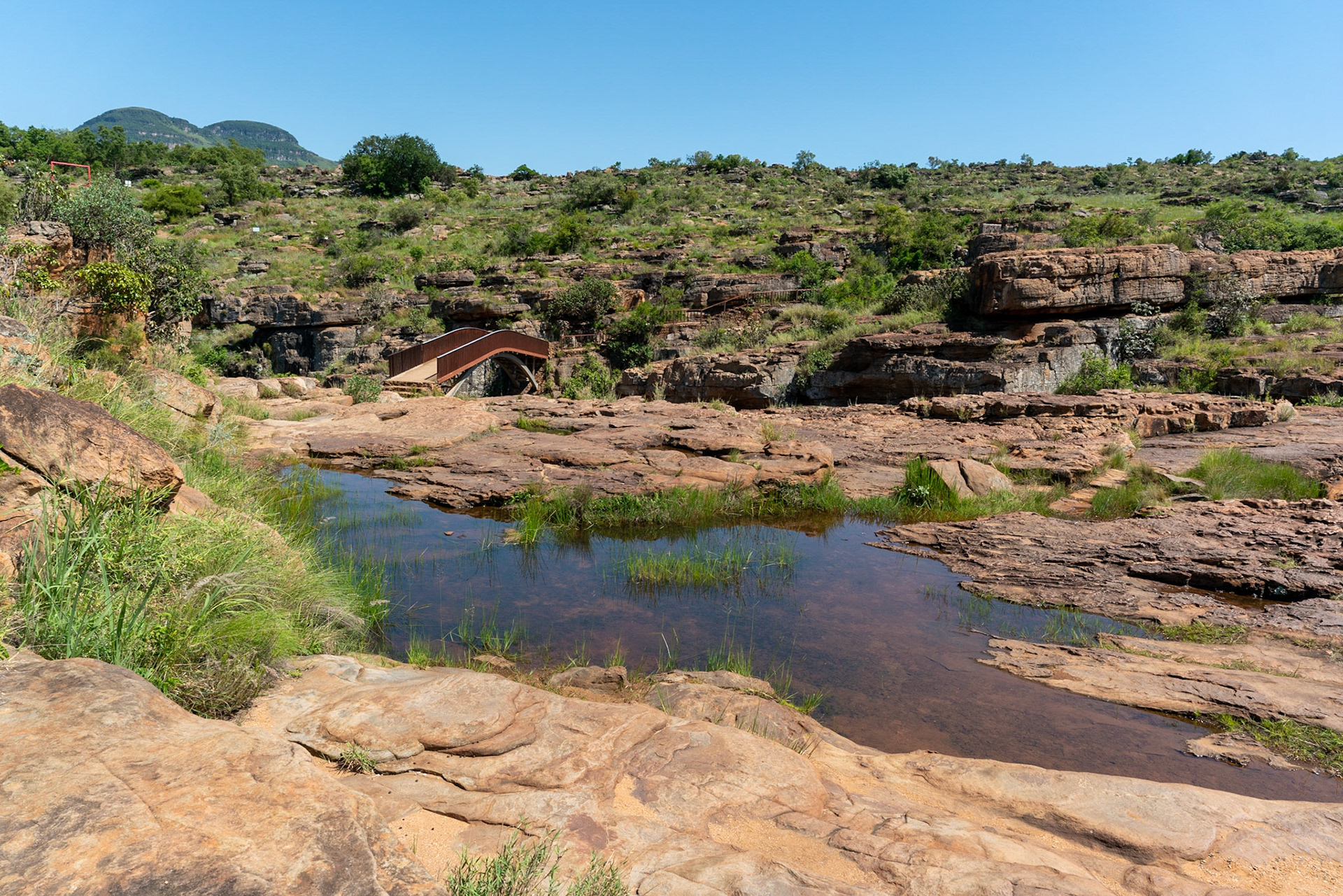 View over Bourke's Luck Potholes, a canyon area on Treur and Blyde River in South Africa
