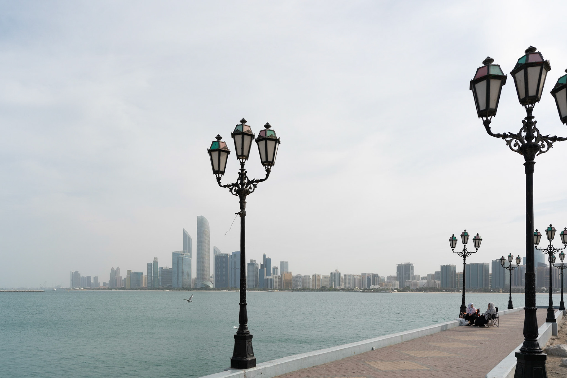 View over Corniche in Abu Dhabi