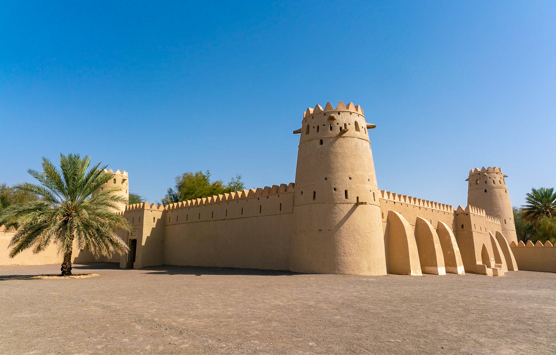 Al Jahili Fort in Al Ain in Abu Dhabi in the United Arab Emirates  (UAE).