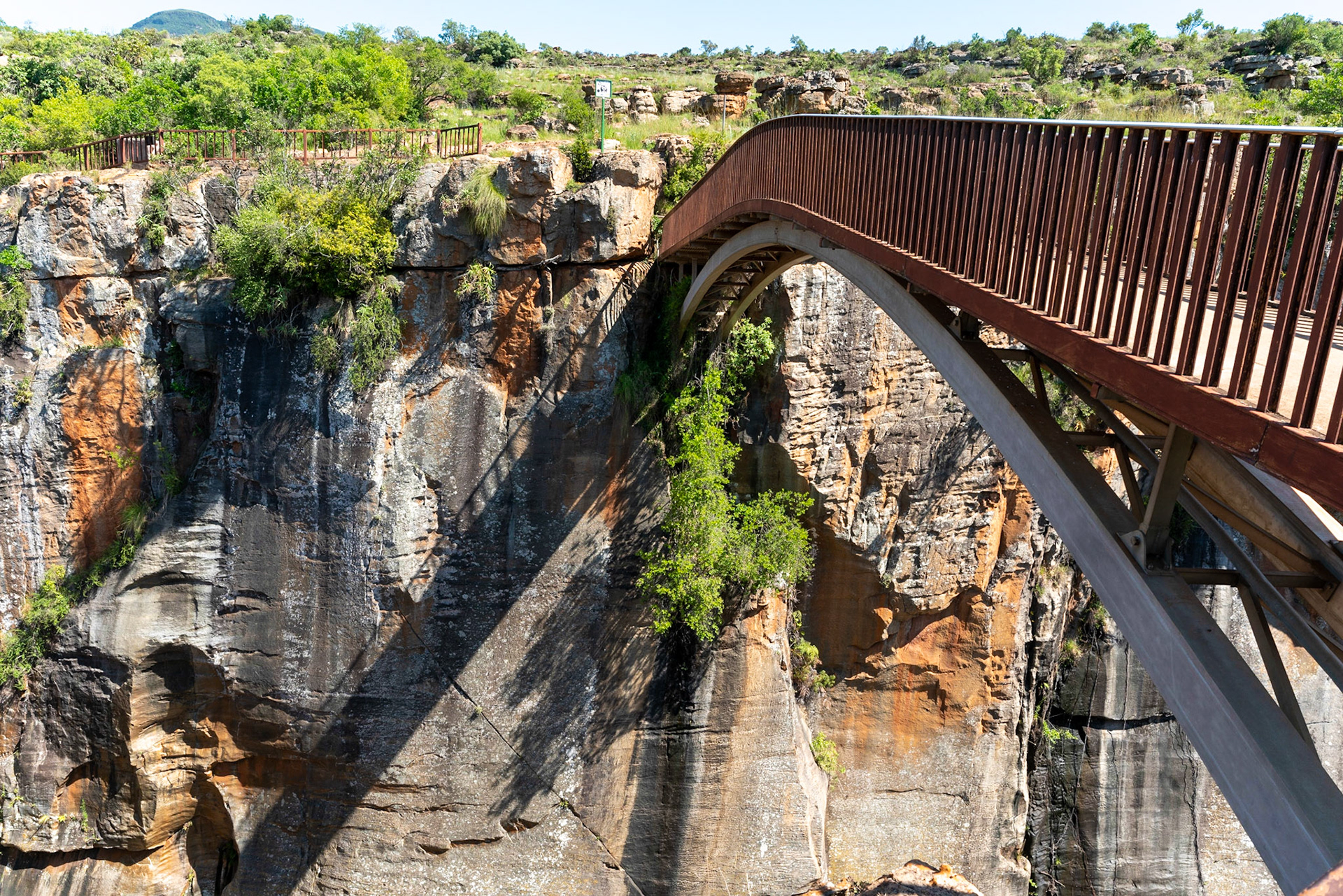 View over Bourke's Luck Potholes, a canyon area on Treur and Blyde River in South Africa