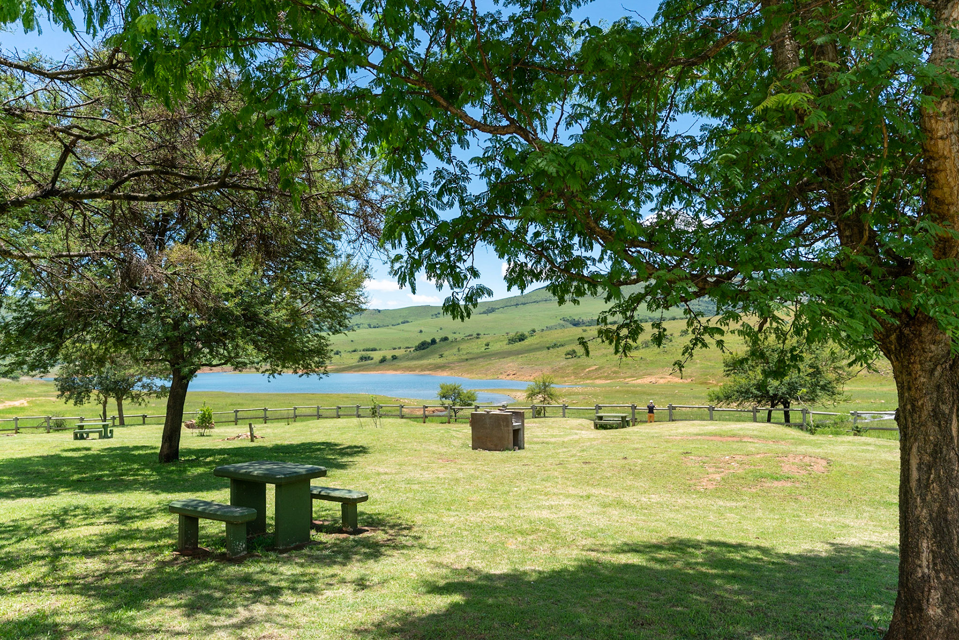 View over Ohrigstaddam reservoir in South Africa,
