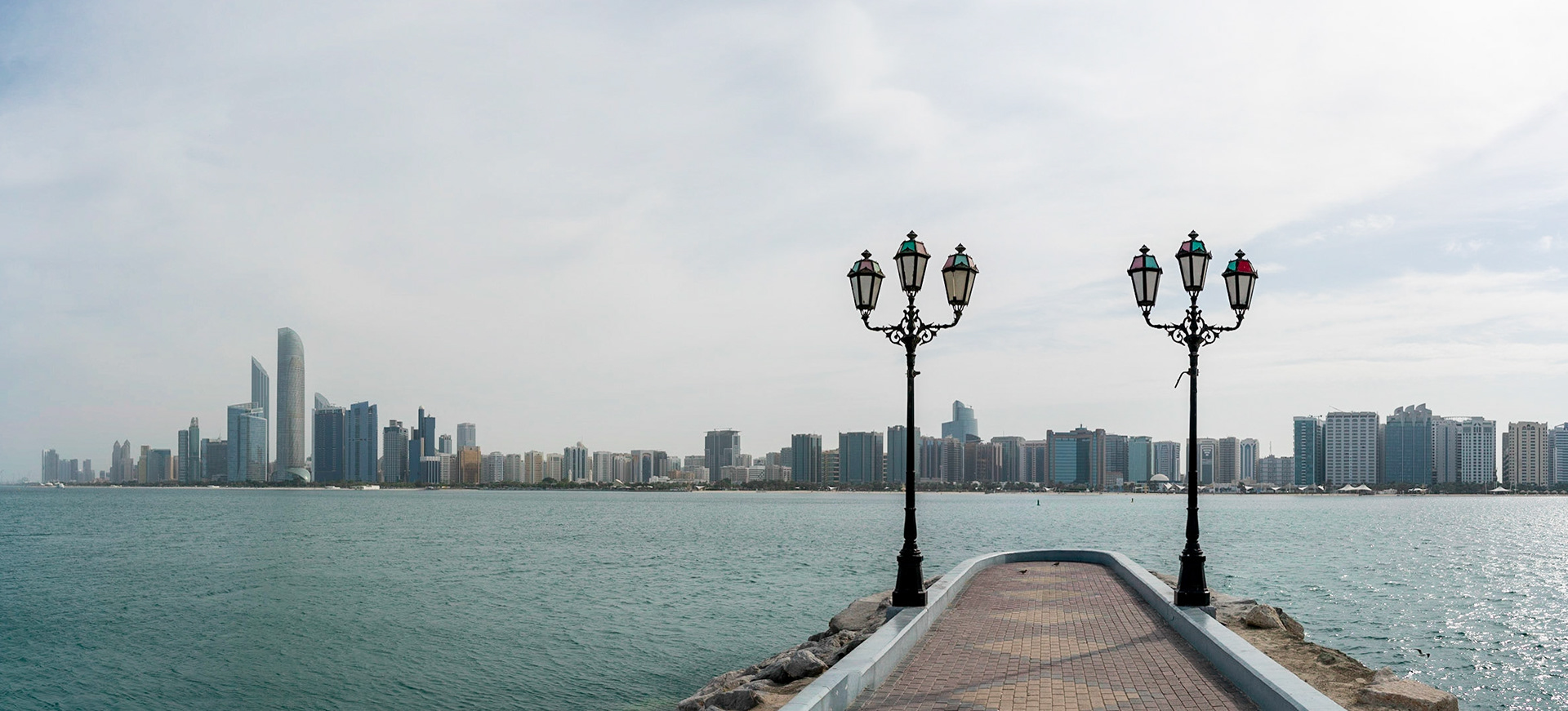 View over Corniche in Abu Dhabi