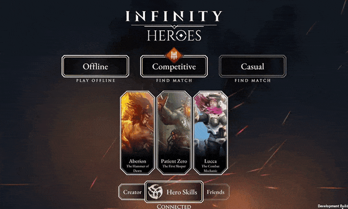 A gif of the menu that I had implemented