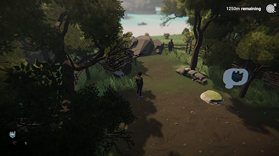 Player approaching a vista