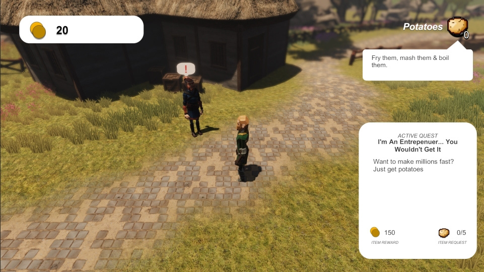 Idle and near a quest NPC