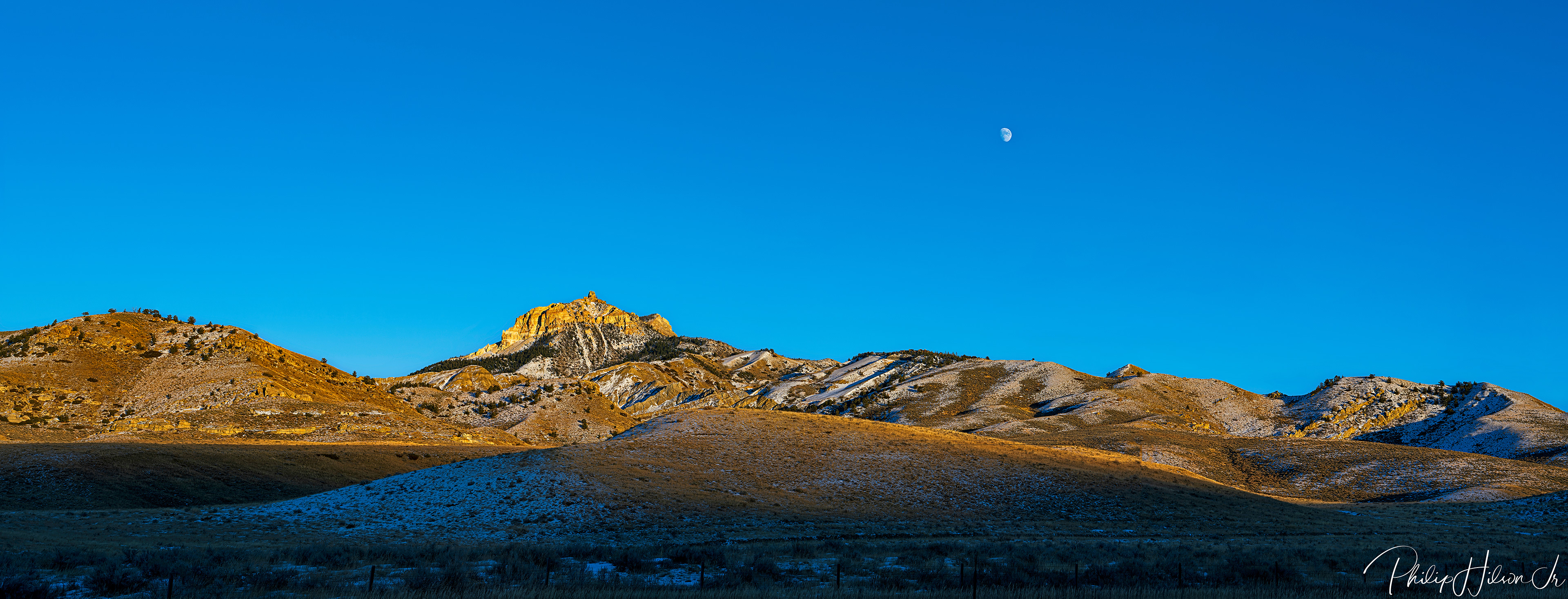 Moonrise over Heart Mountain