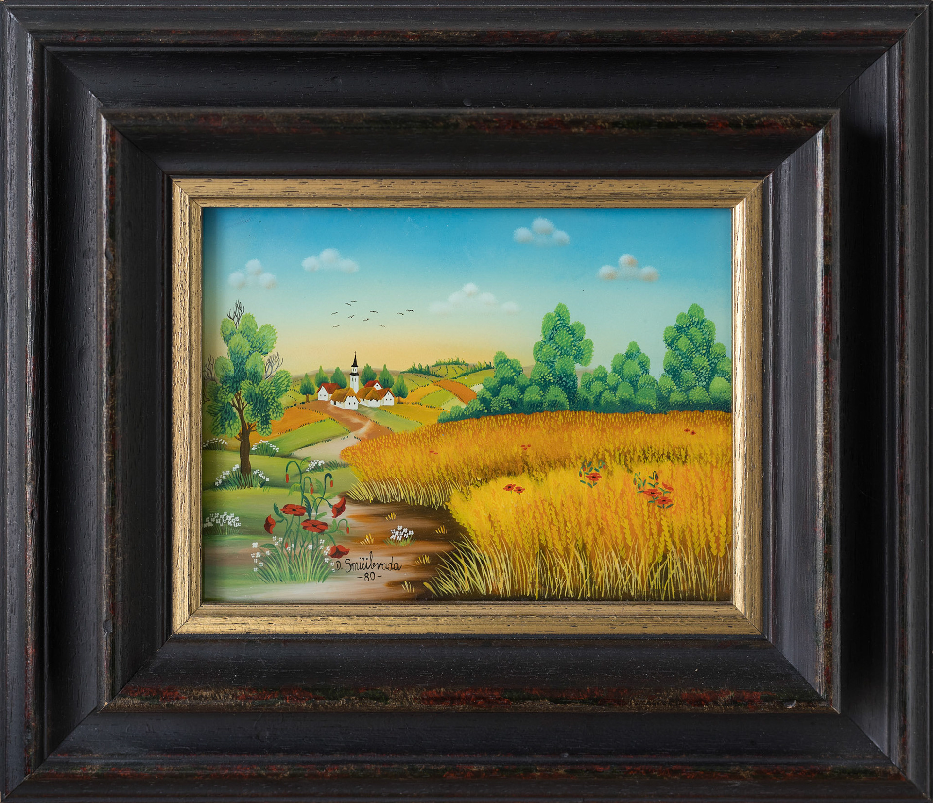 47 Dragica Smicibrada - Dorf mit Kornfeld, verkauft