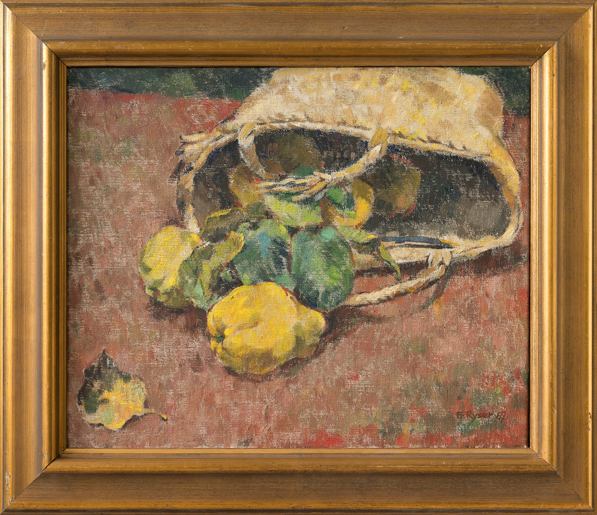 30 Fritz Ryser - Quitten mit Bastkorb, 1969, 750 CHF