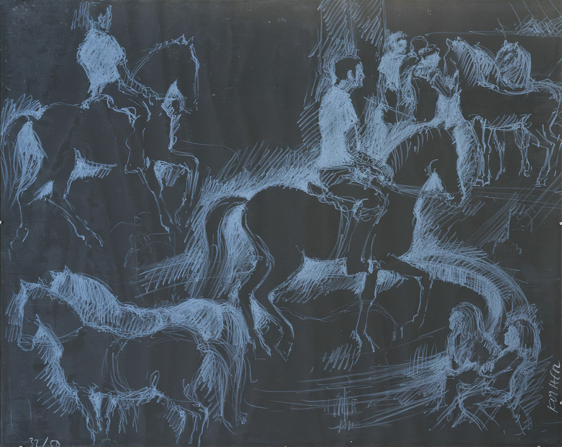 88 Pierre Kocher - Pferde in Arena, 150 CHF