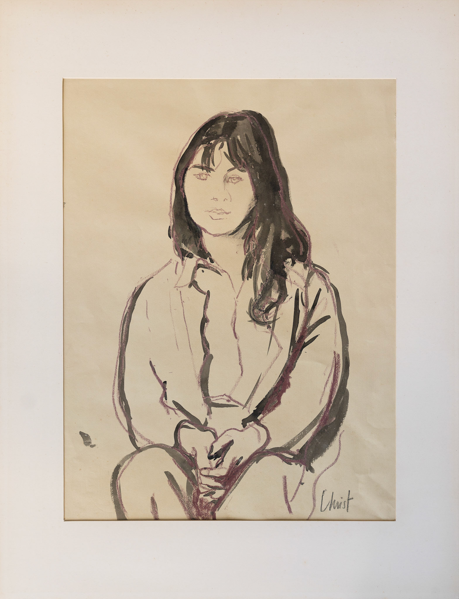 96 Martin A. Christ - Porträt Skizze, ohne Rahmen, 250 CHF