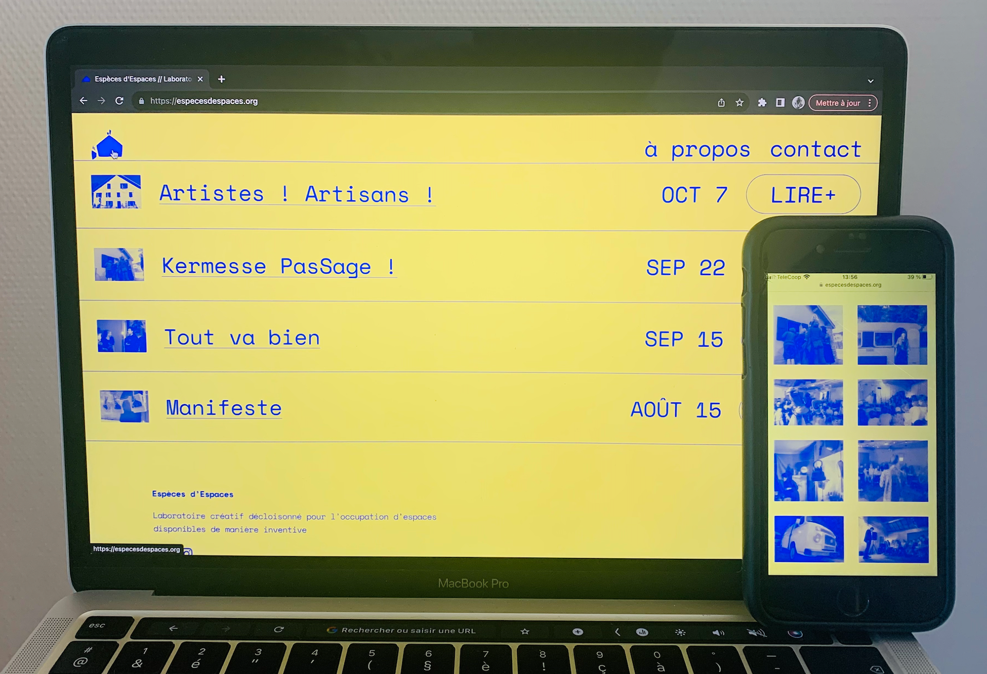 SIte web Espèces d'Espaces