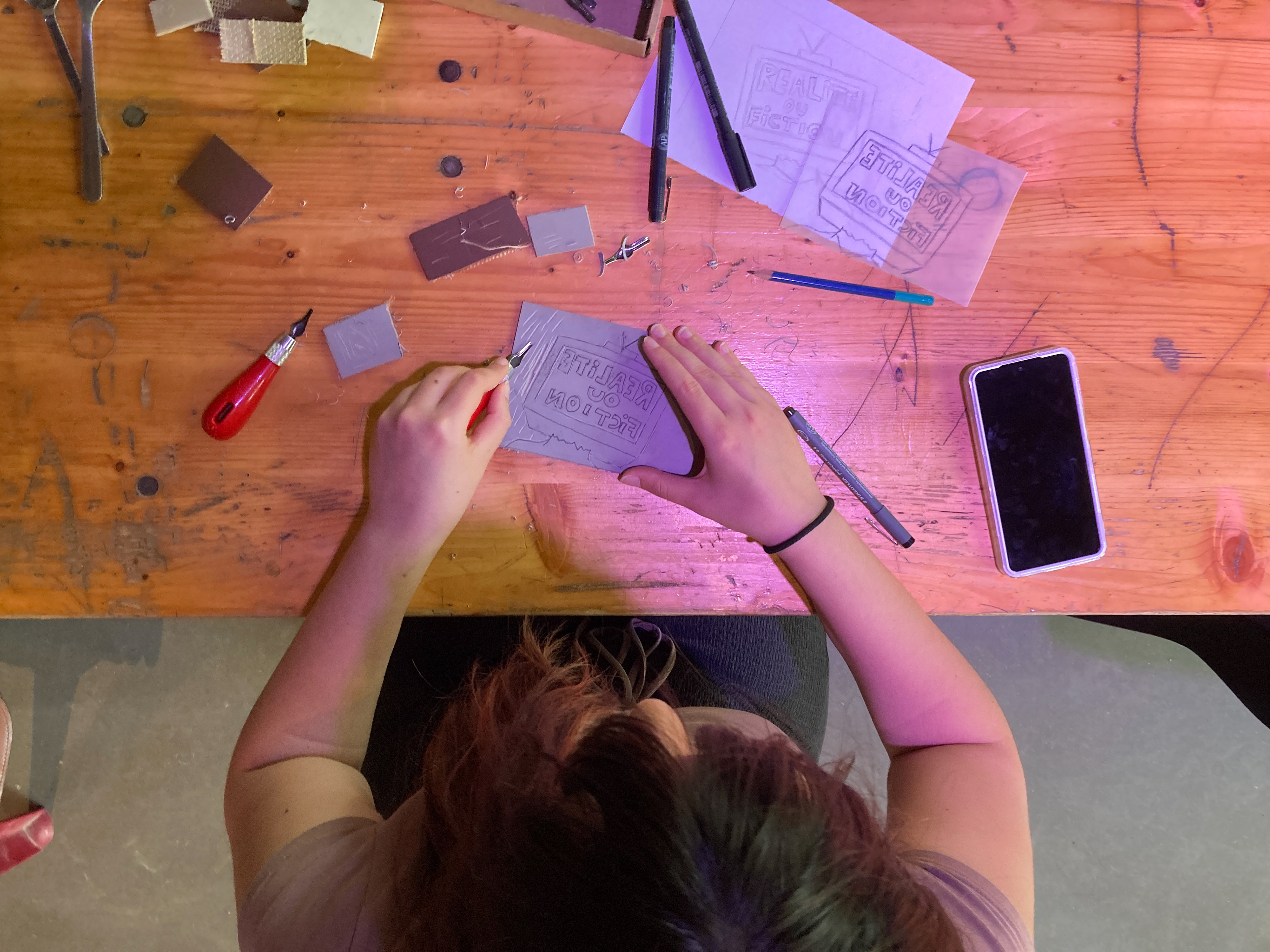 Atelier de  linogravure Grenoble 