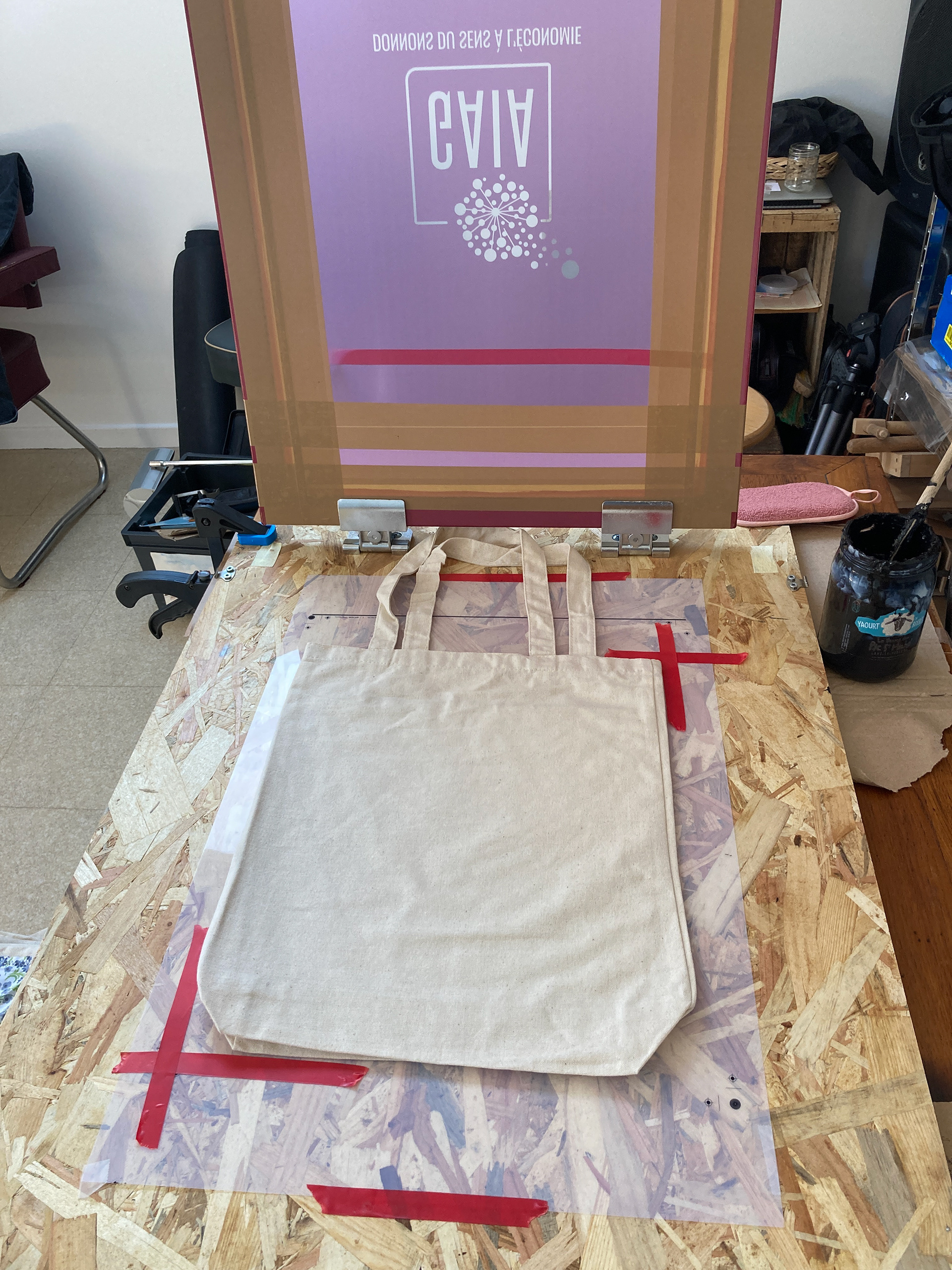 Création de tote bags pour l'association GAIA et animation d'un atelier lors de l'AG