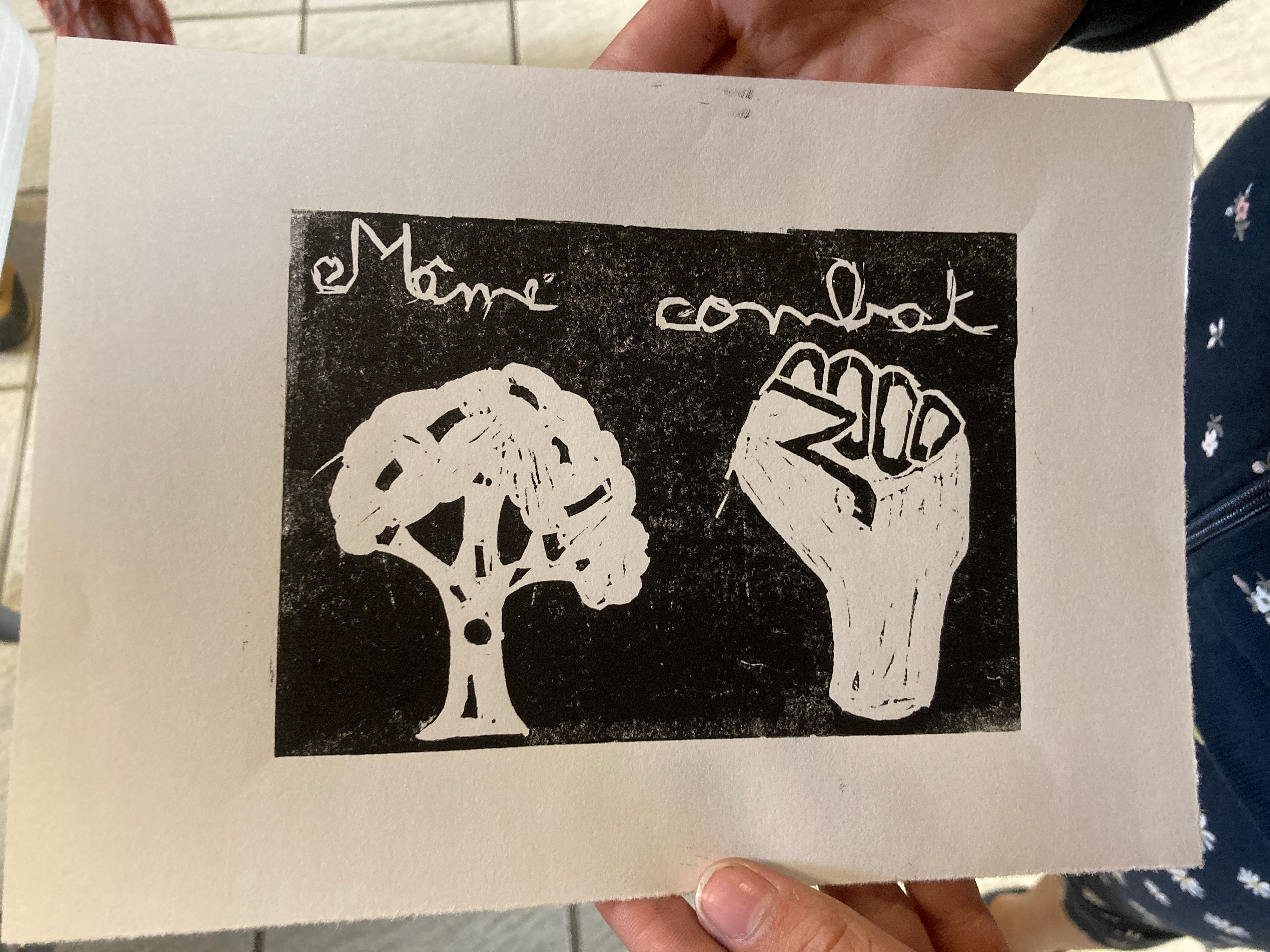 Atelier de  linogravure Grenoble 