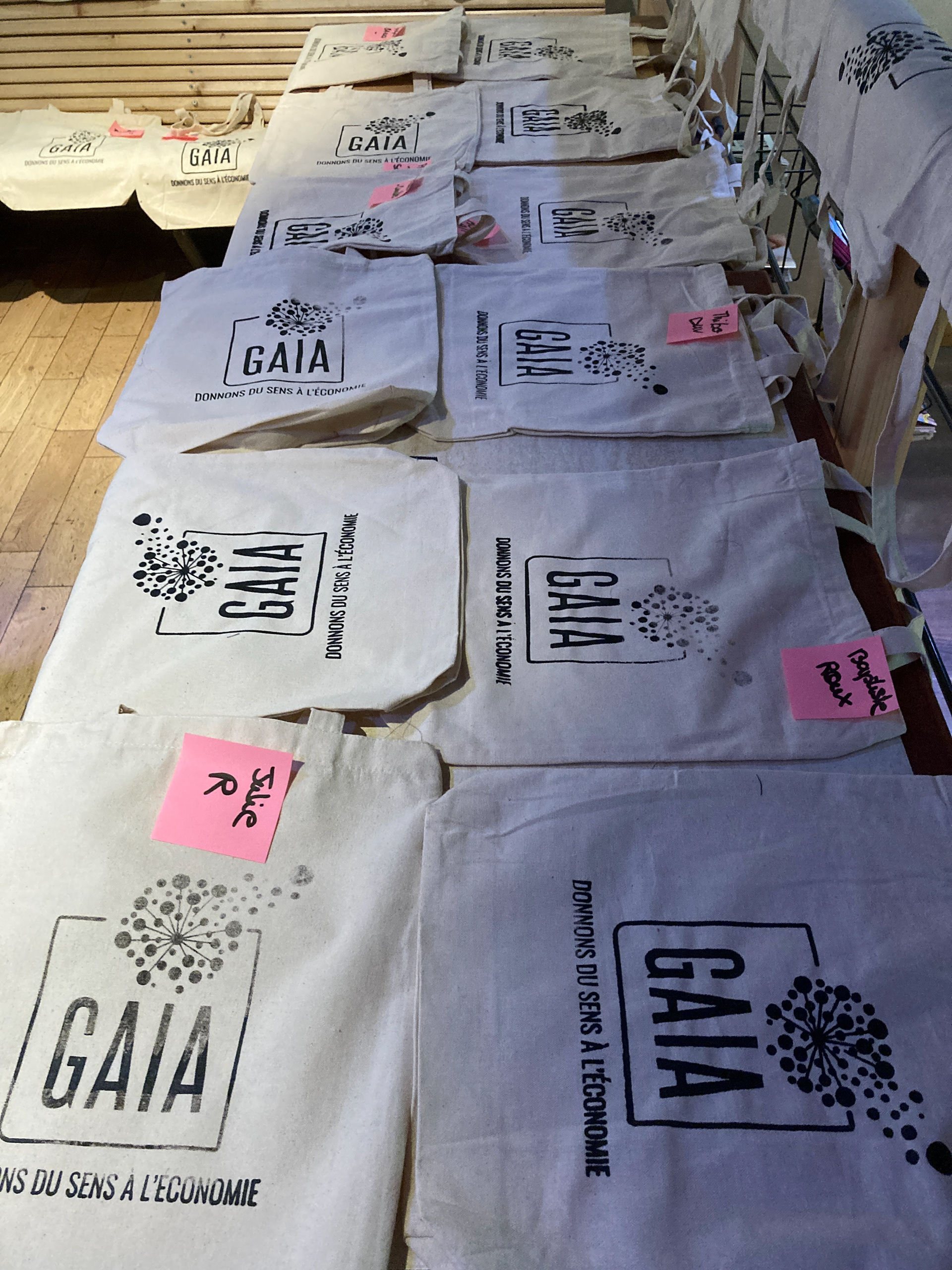 Création de tote bags pour l'association GAIA et animation d'un atelier lors de l'AG