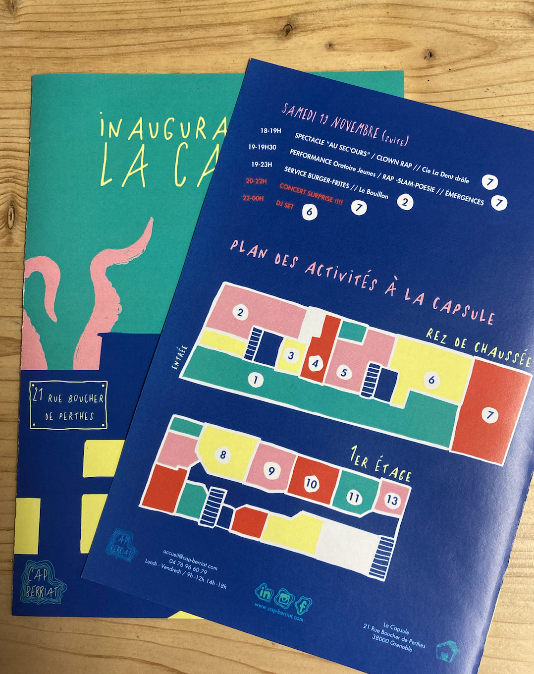 Programme de l'inauguration de La Capsule