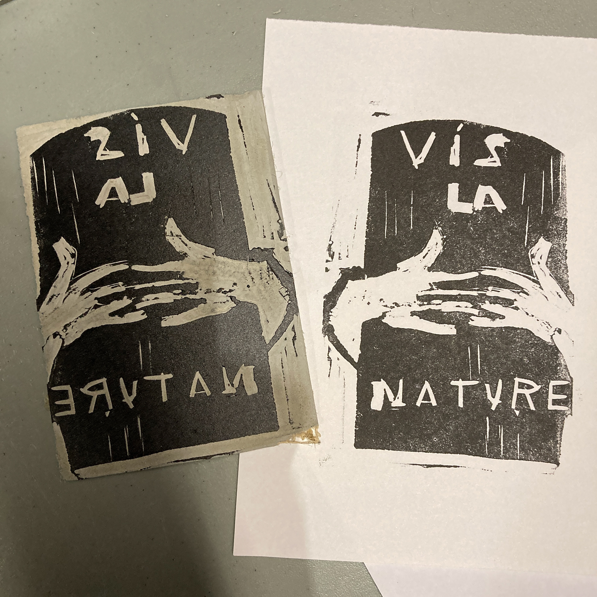 Atelier de  linogravure Grenoble 