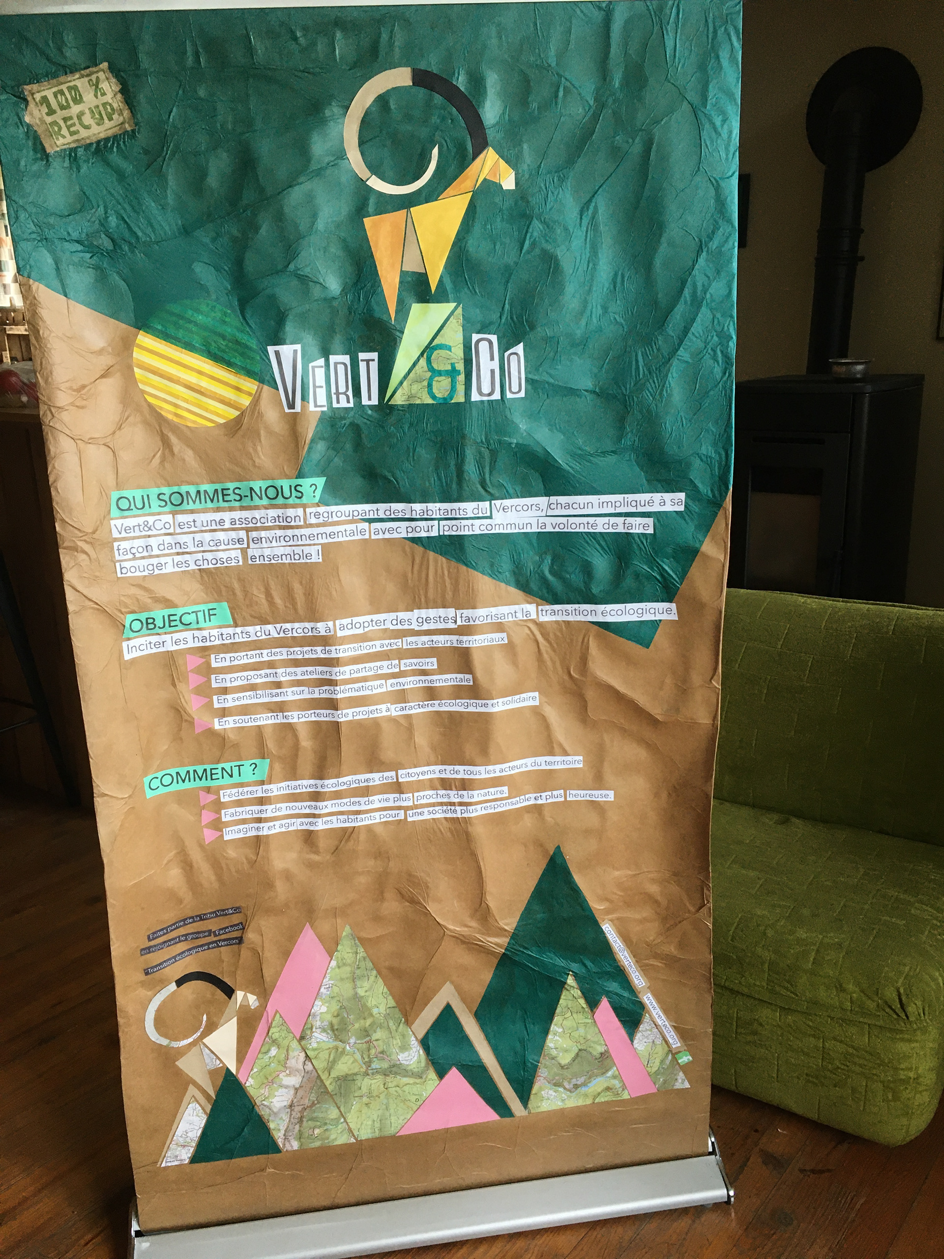 Création d'un kakemono 100% récup Création d'un kakemono 100% récup