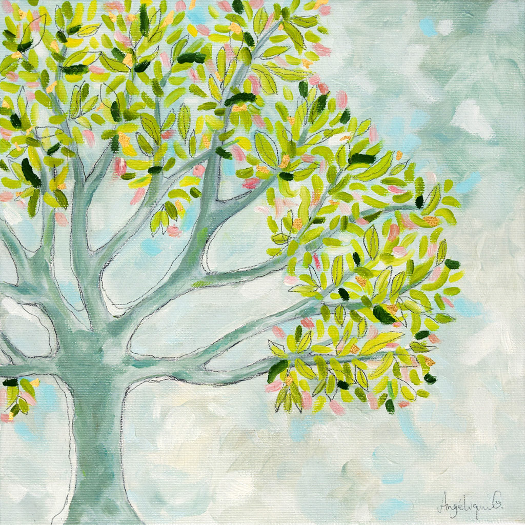 huile sur carton toile - 25 x 25 cm - Vendu