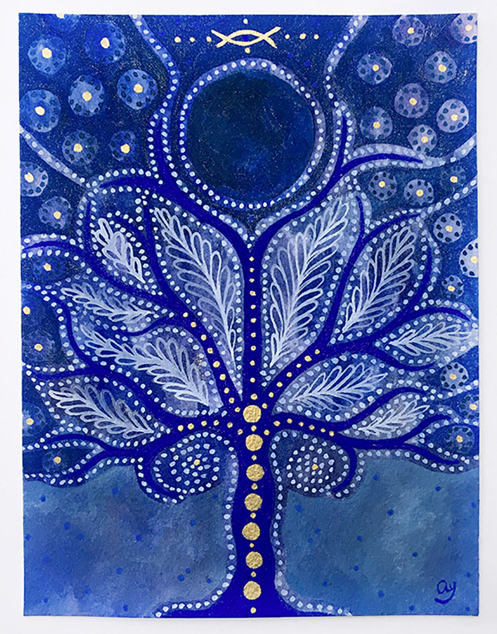 gouache sur papier - Vendu