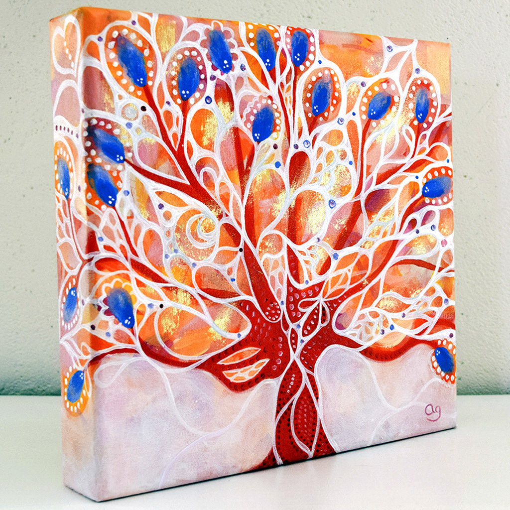 25 x 25 x 5 cm - Acrylique sur toile - Vendu