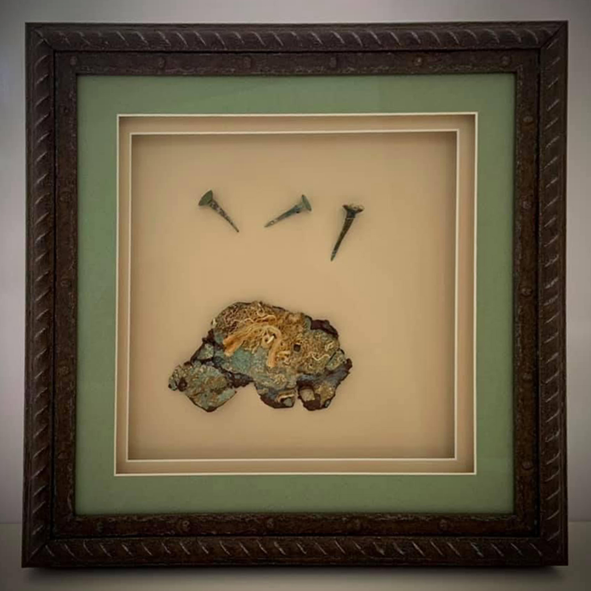 A hundred years under the sea. Framed in an Anvil aged steal hand finished frame.