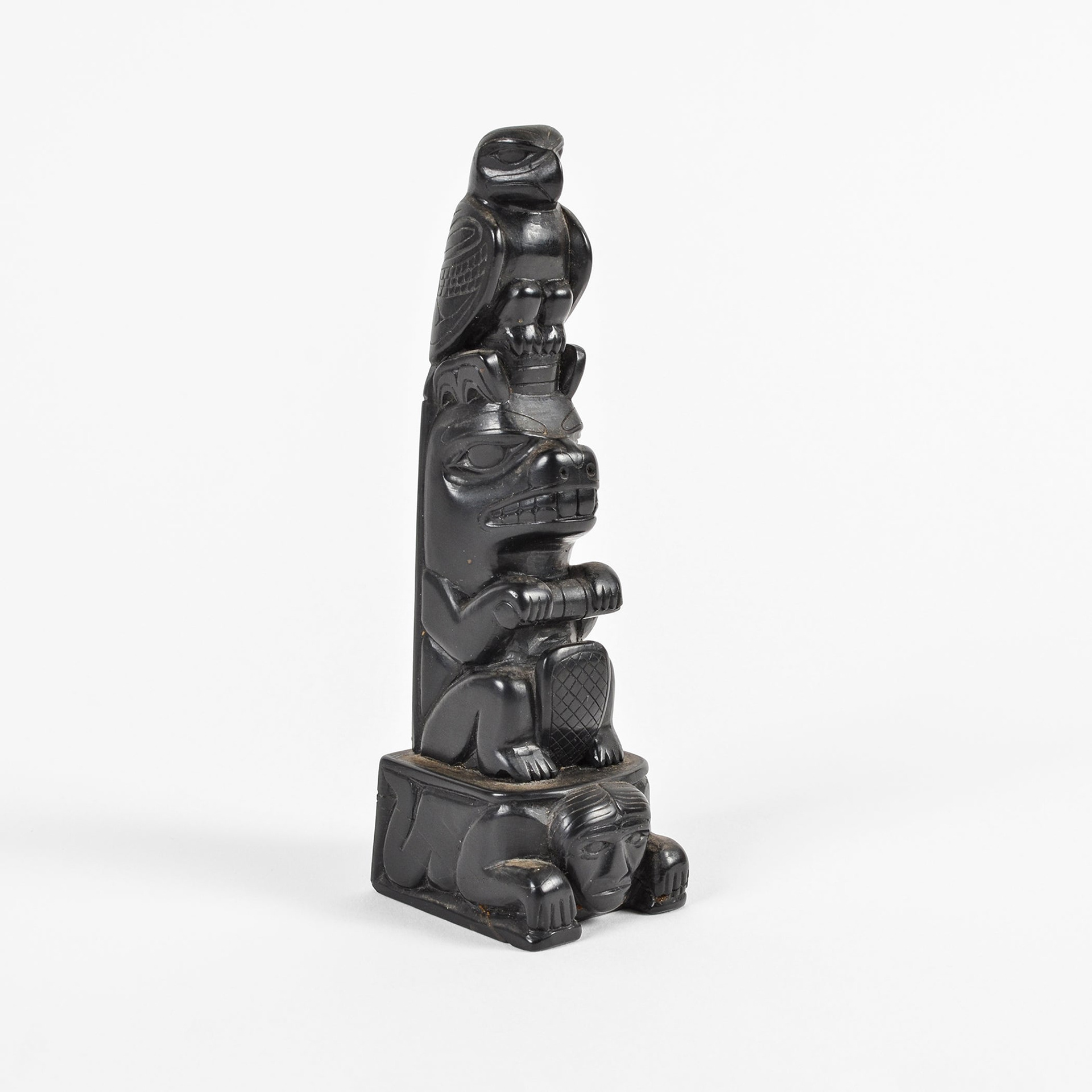 Argillite Model Pole by Tom Hans