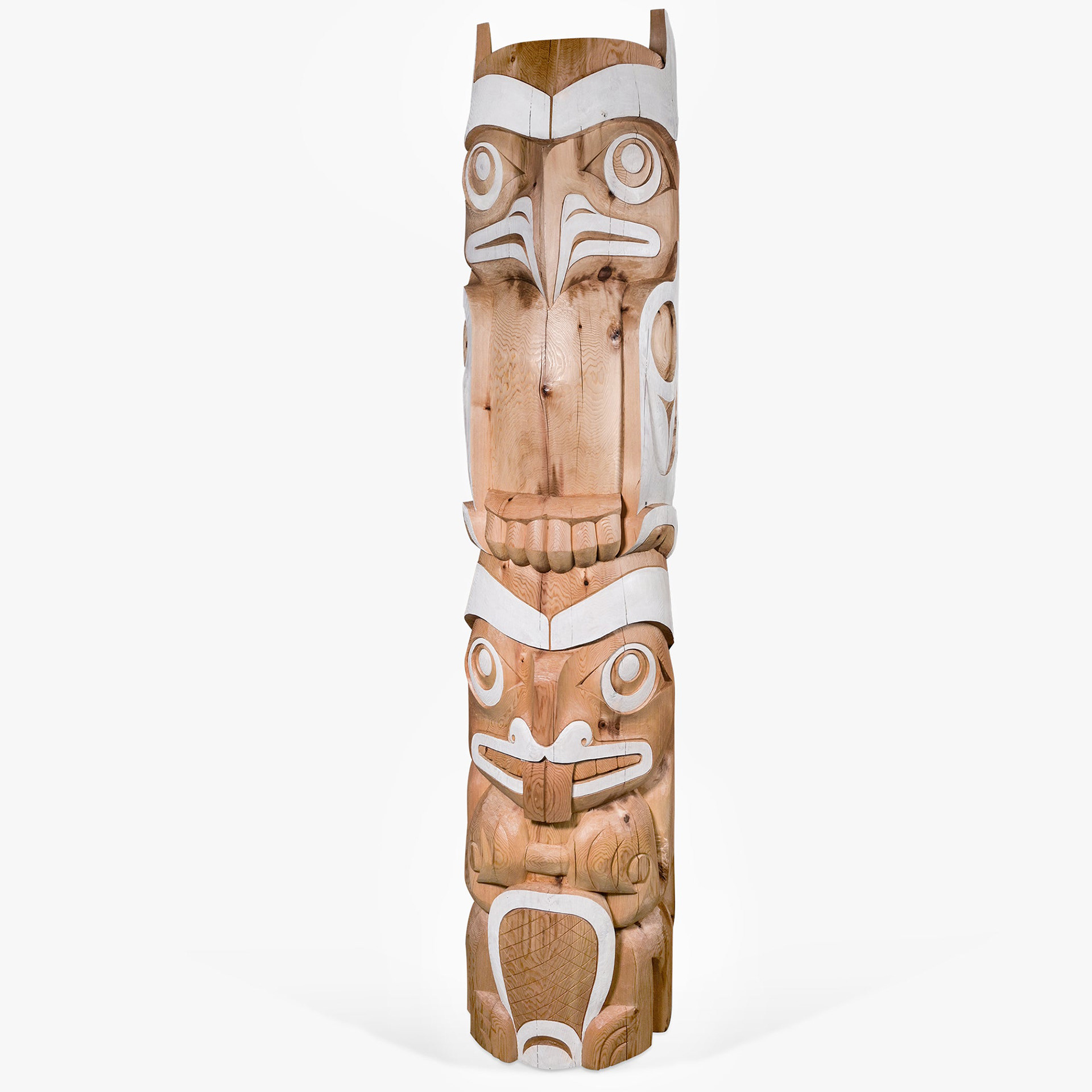 Owl & Beaver Pole by Terry Horne