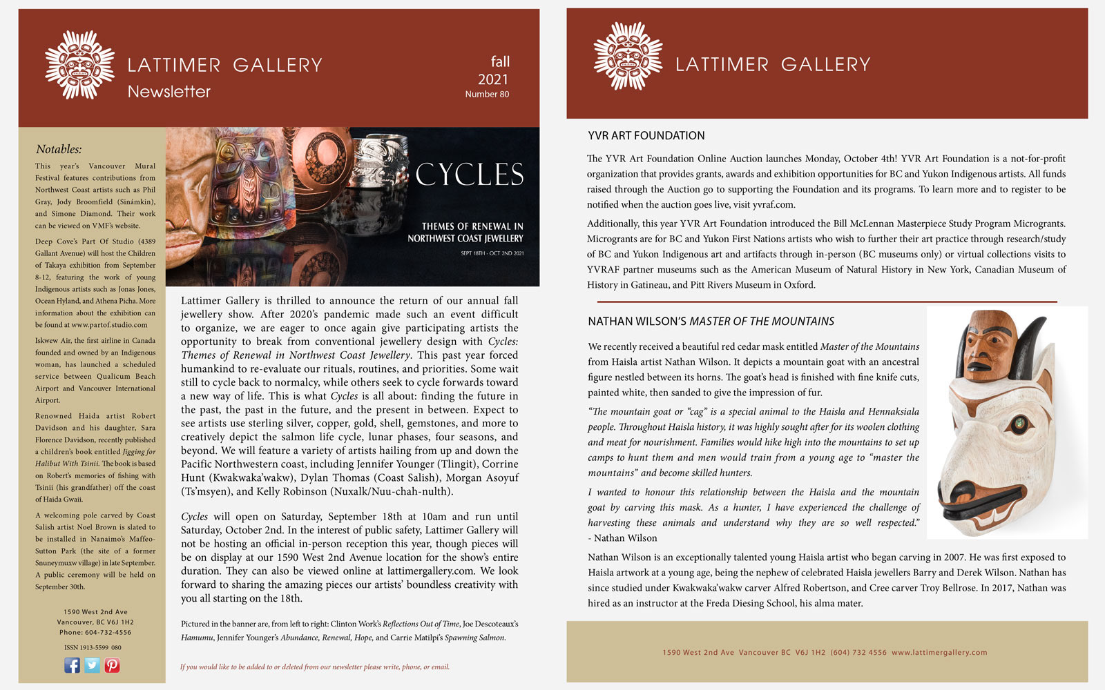 Lattimer Gallery Public Newsletter